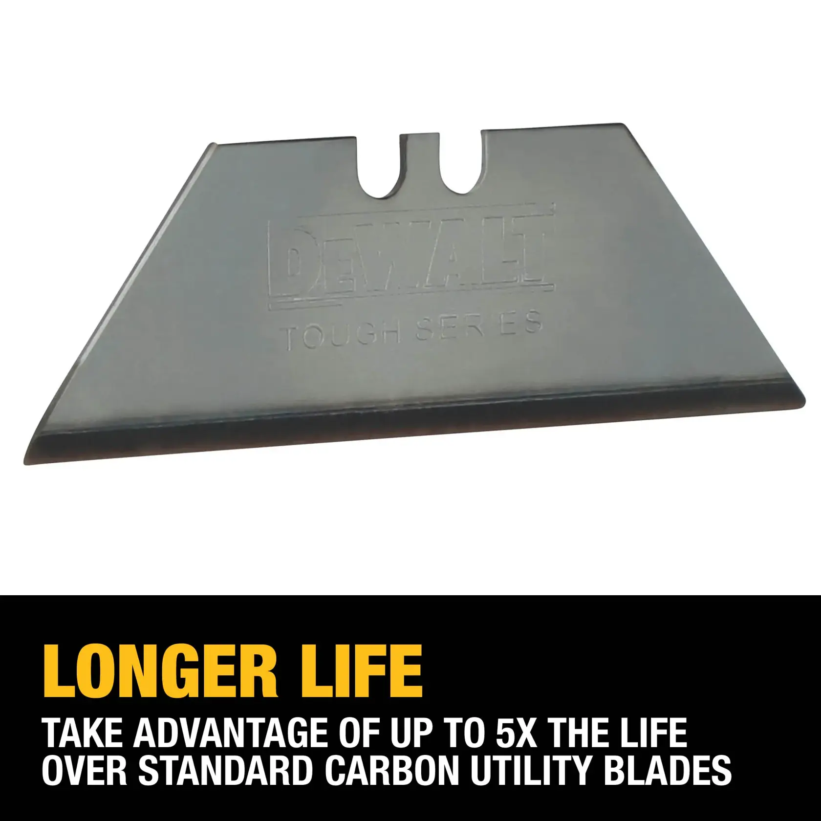 Longer life: take advantage of up to 5X the life over standard carbon utility blades graphic