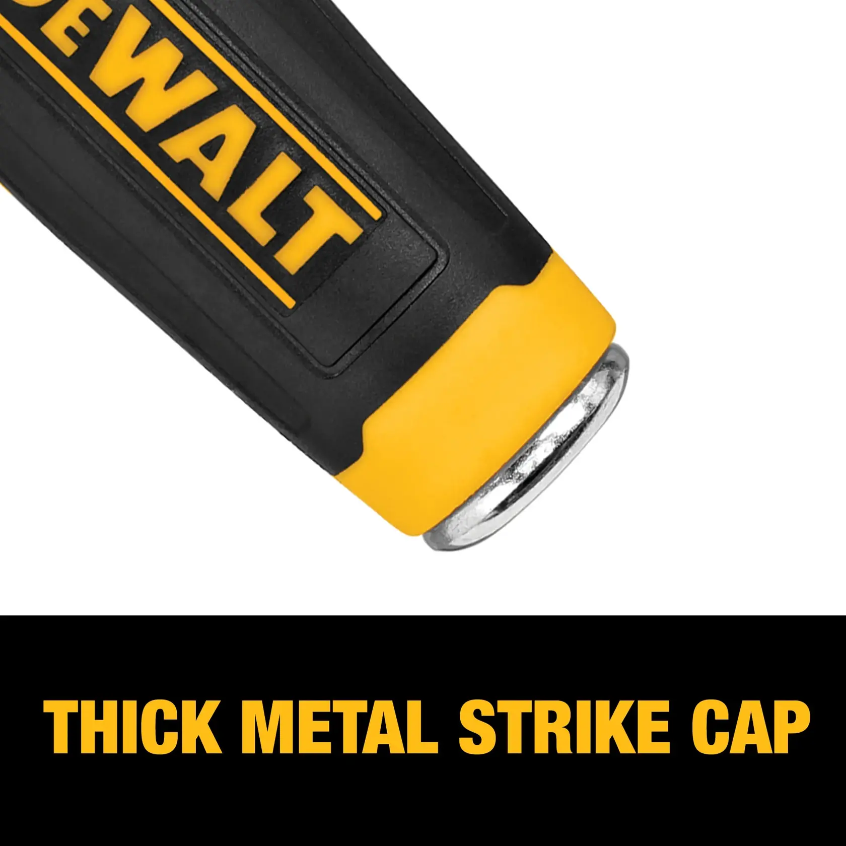 DEWALT 5/8 in. Wood Chisel featuring thick metal strike cap