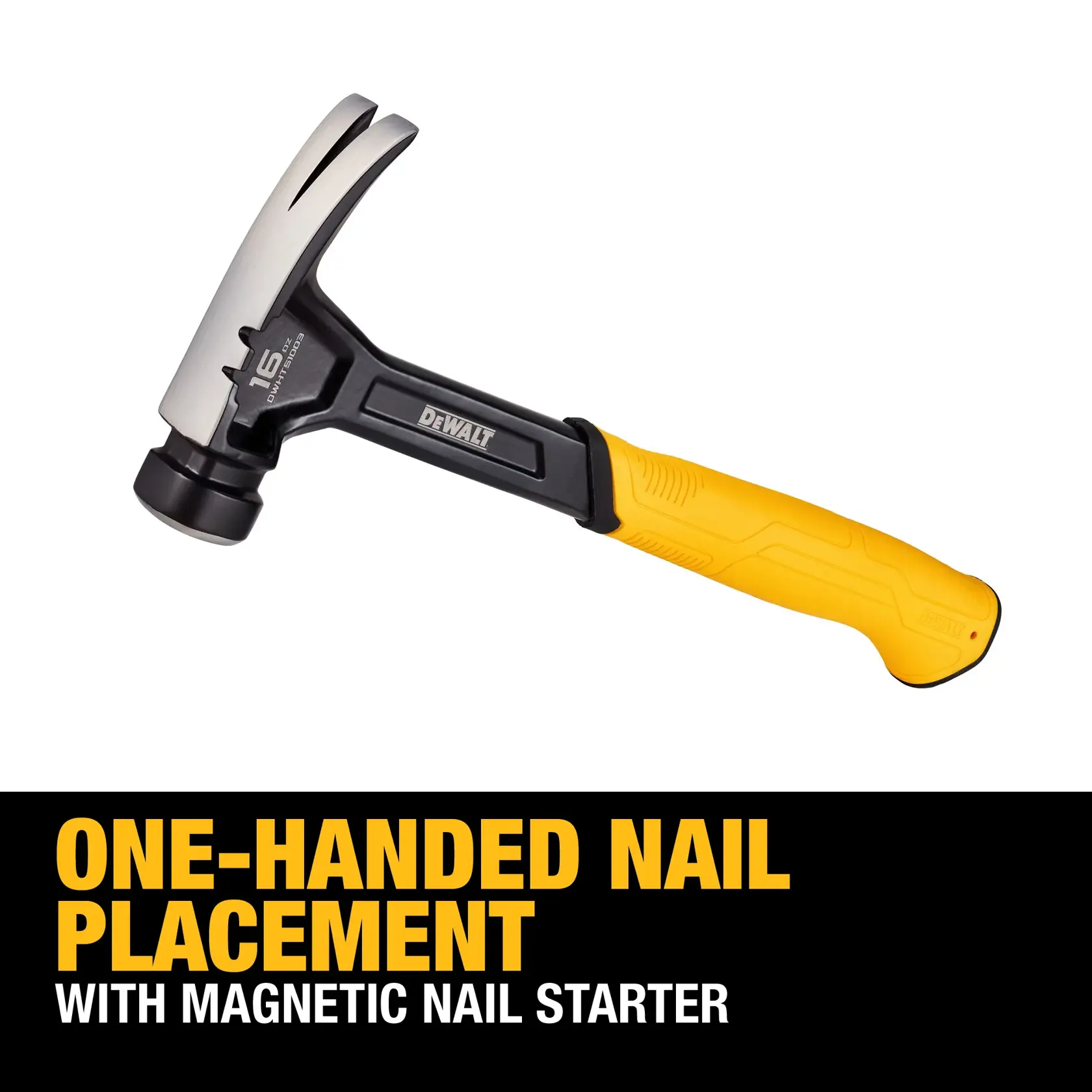 One-handed nail placement with magnetic nail starter graphic