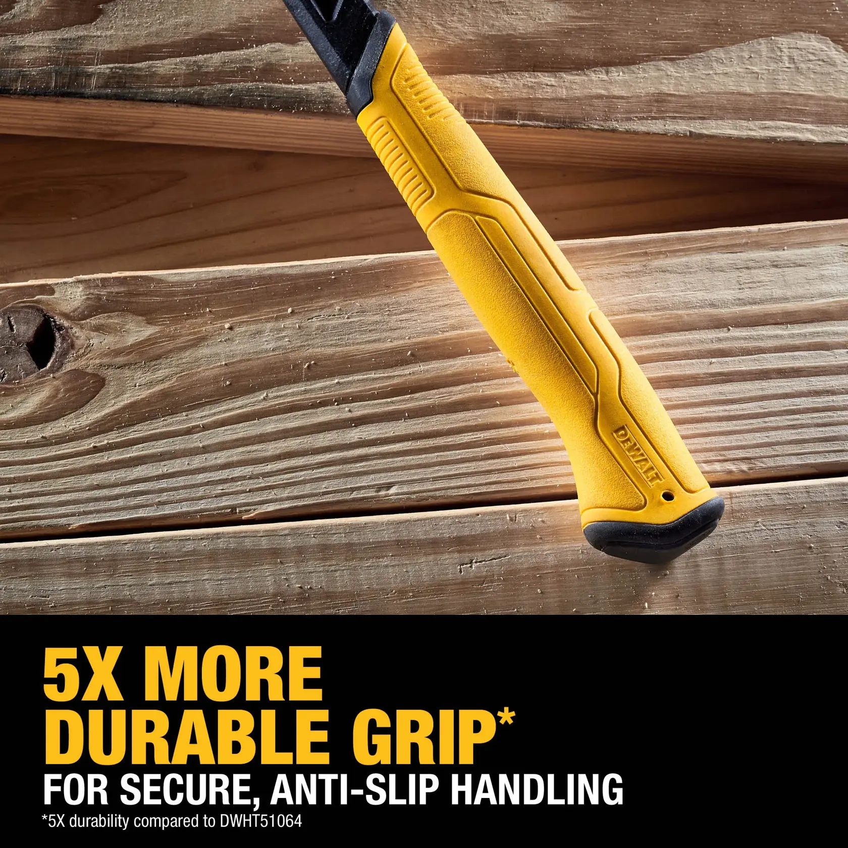 5X MORE DURABLE GRIP* for secure, anti-slip handling graphic