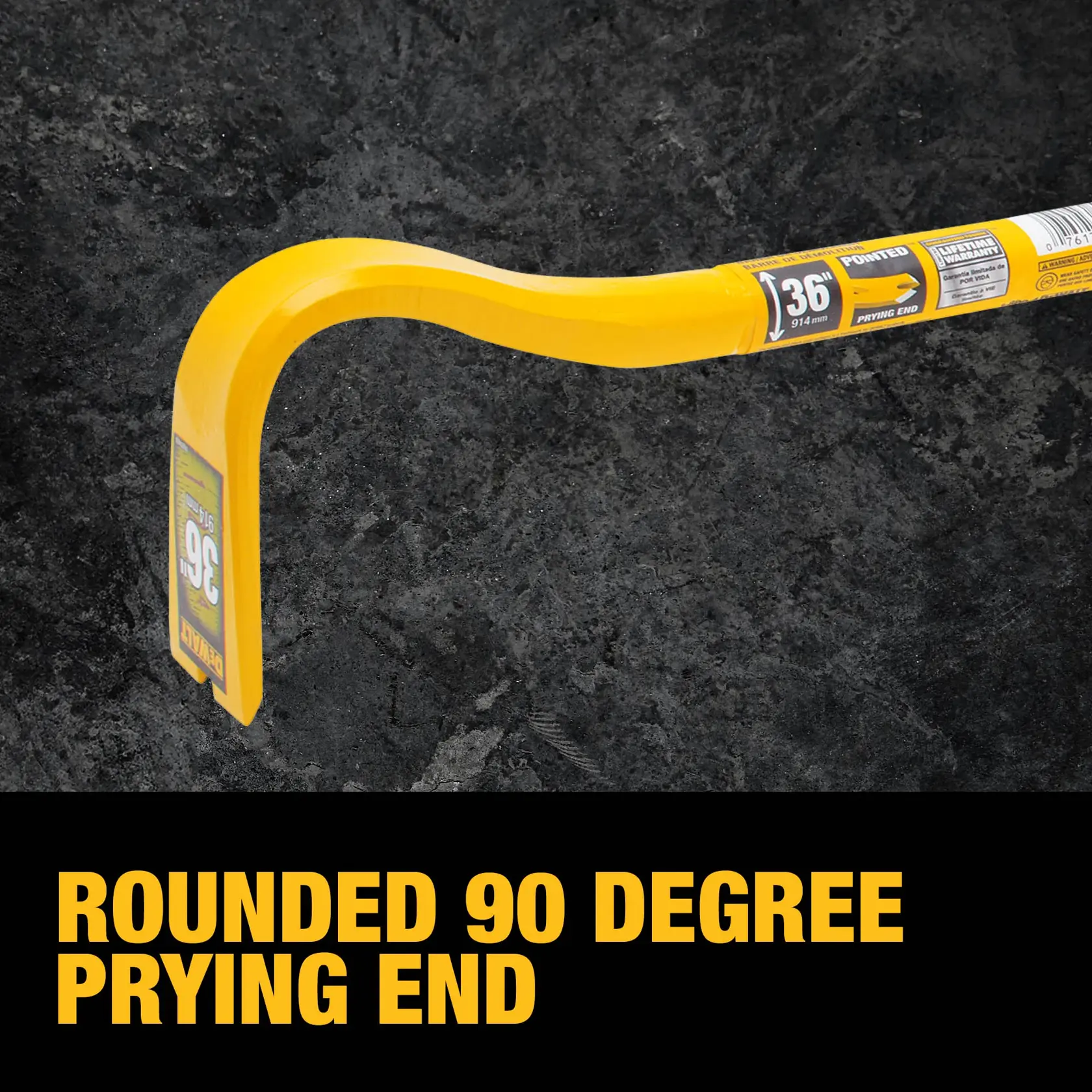 Rounded 90 degree prying end graphic