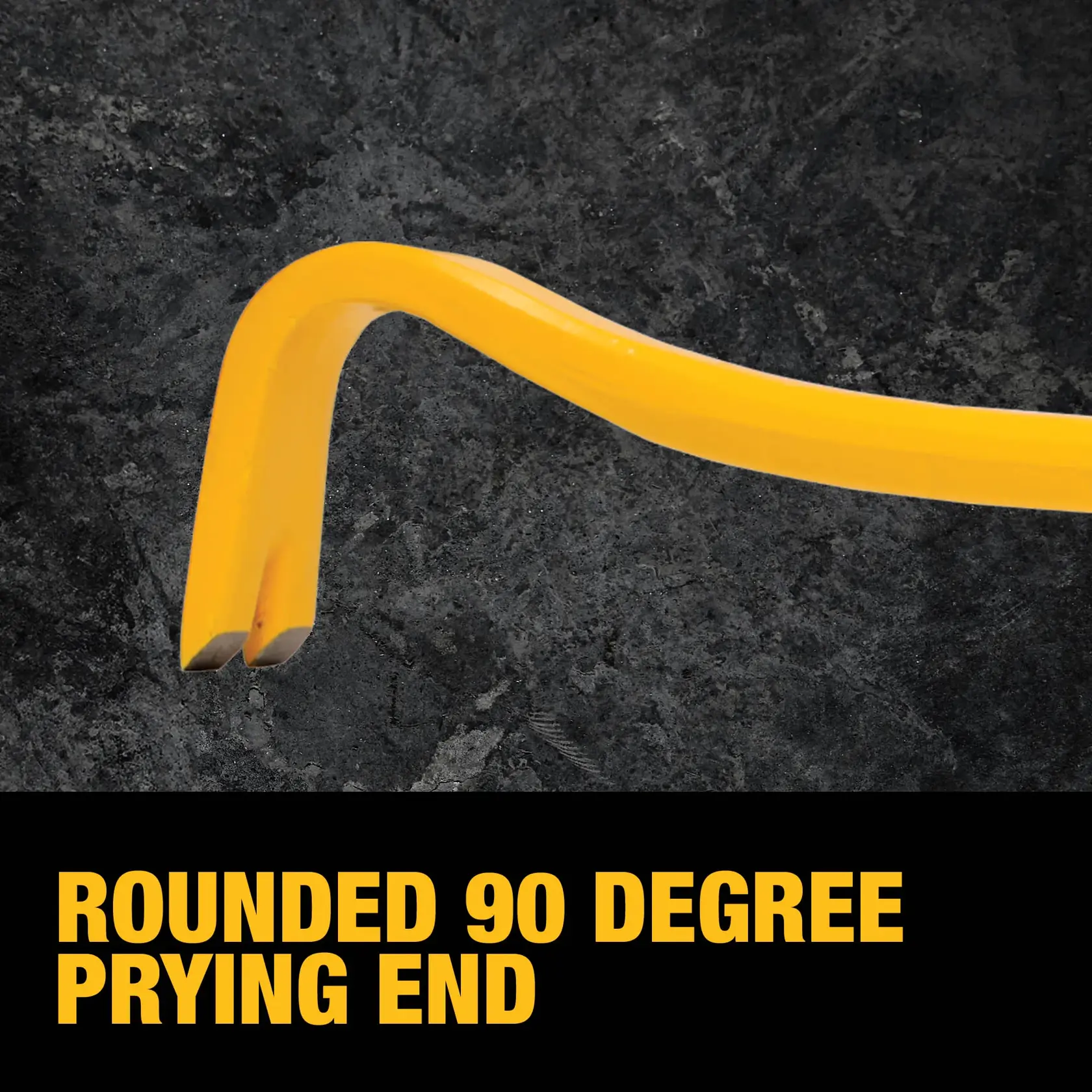 Rounded 90 degree prying end graphic