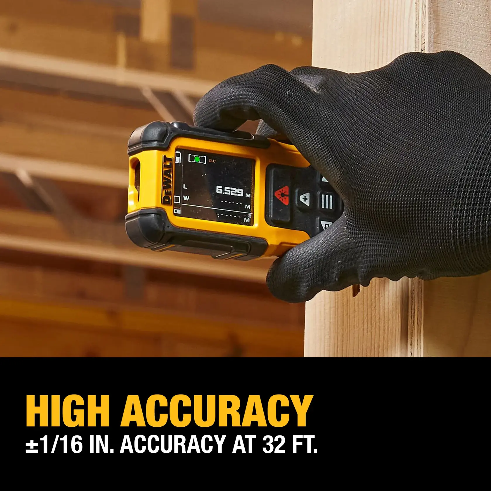 High Accuracy - ±1/16 in. accuracy at 32 ft.ttt