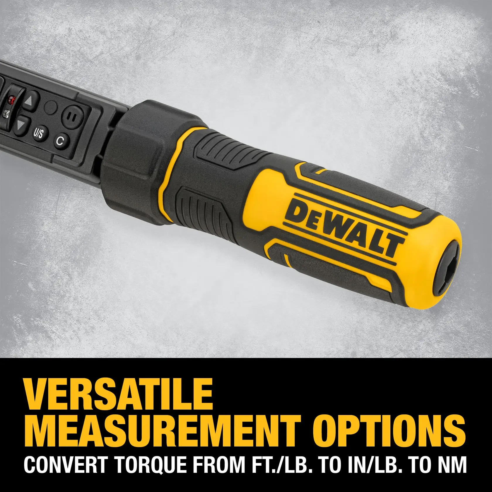 DWMT17060 DEWALT Digital Torque Wrench 1/2 inch Feature Versatile Measurement Options