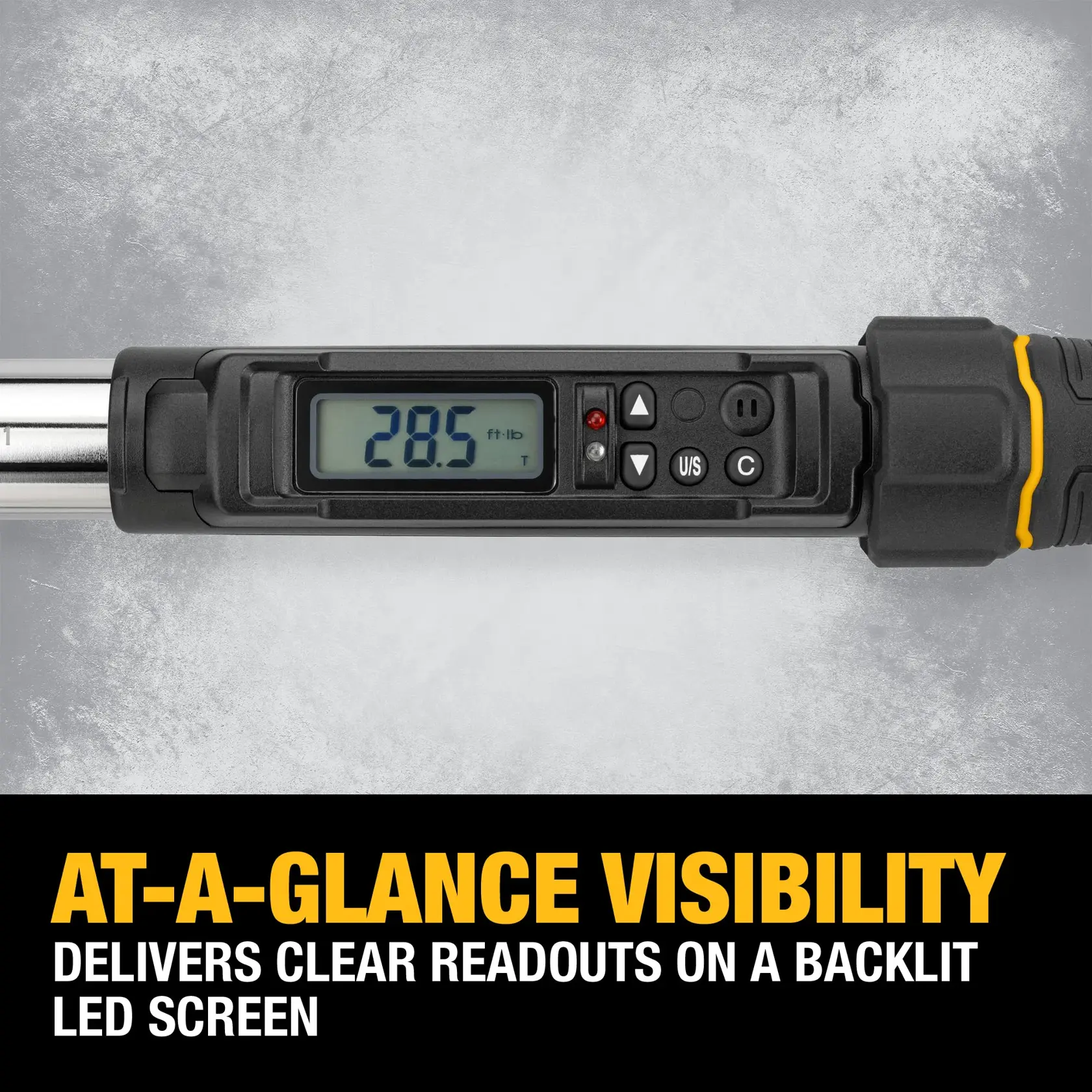 DWMT17060 DEWALT Digital Torque Wrench 1/2 inch Feature Visibility