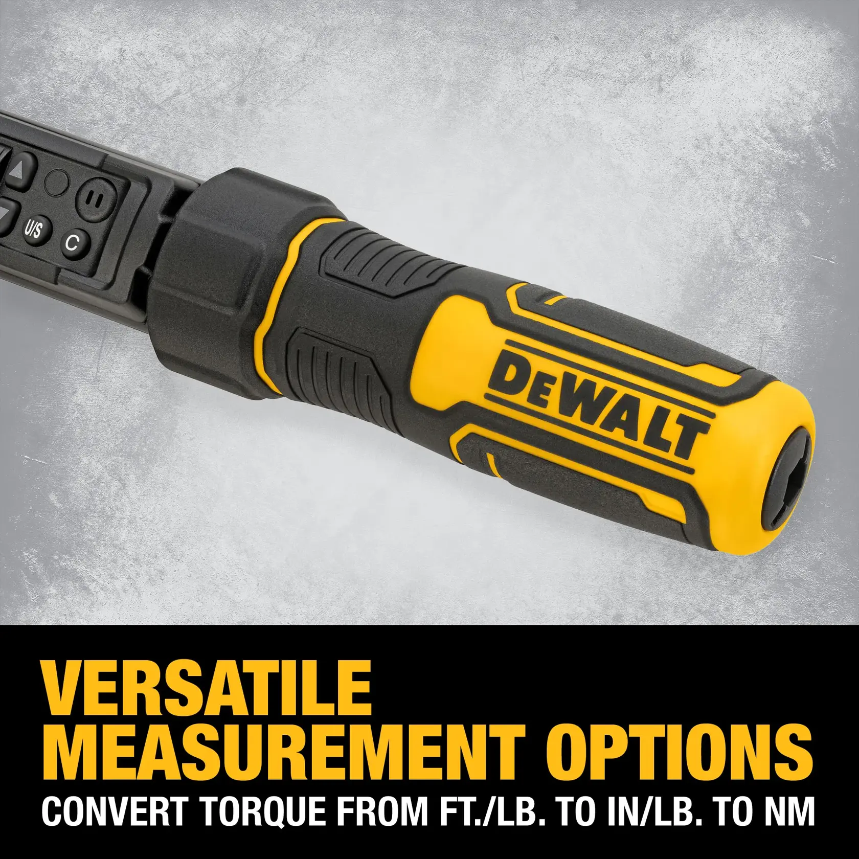DWMT17061 DEWALT Digital Torque Wrench  3/8 inch Feature Versatile Measurement Options