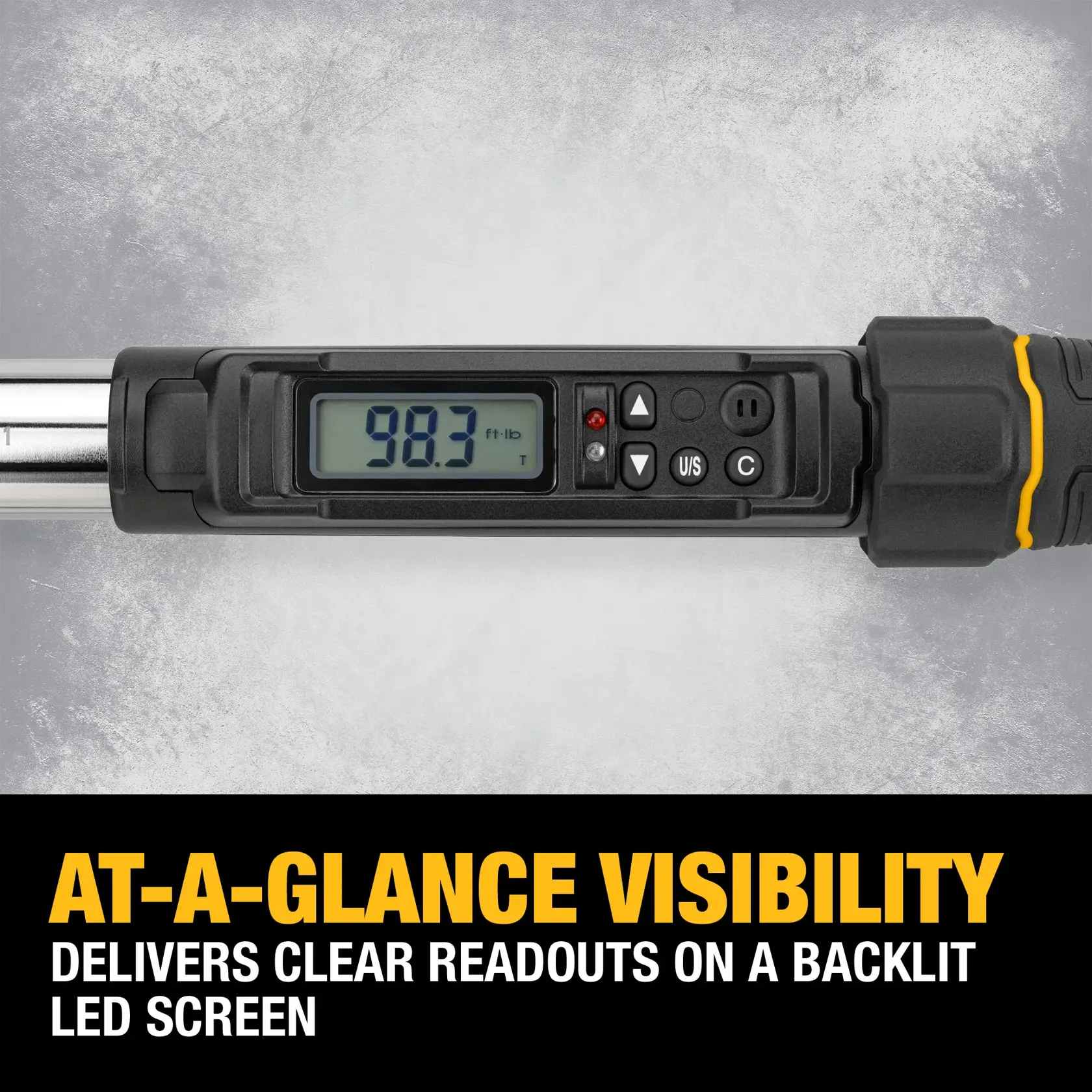 DWMT17061 DEWALT Digital Torque Wrench  3/8 inch Feature Visibility