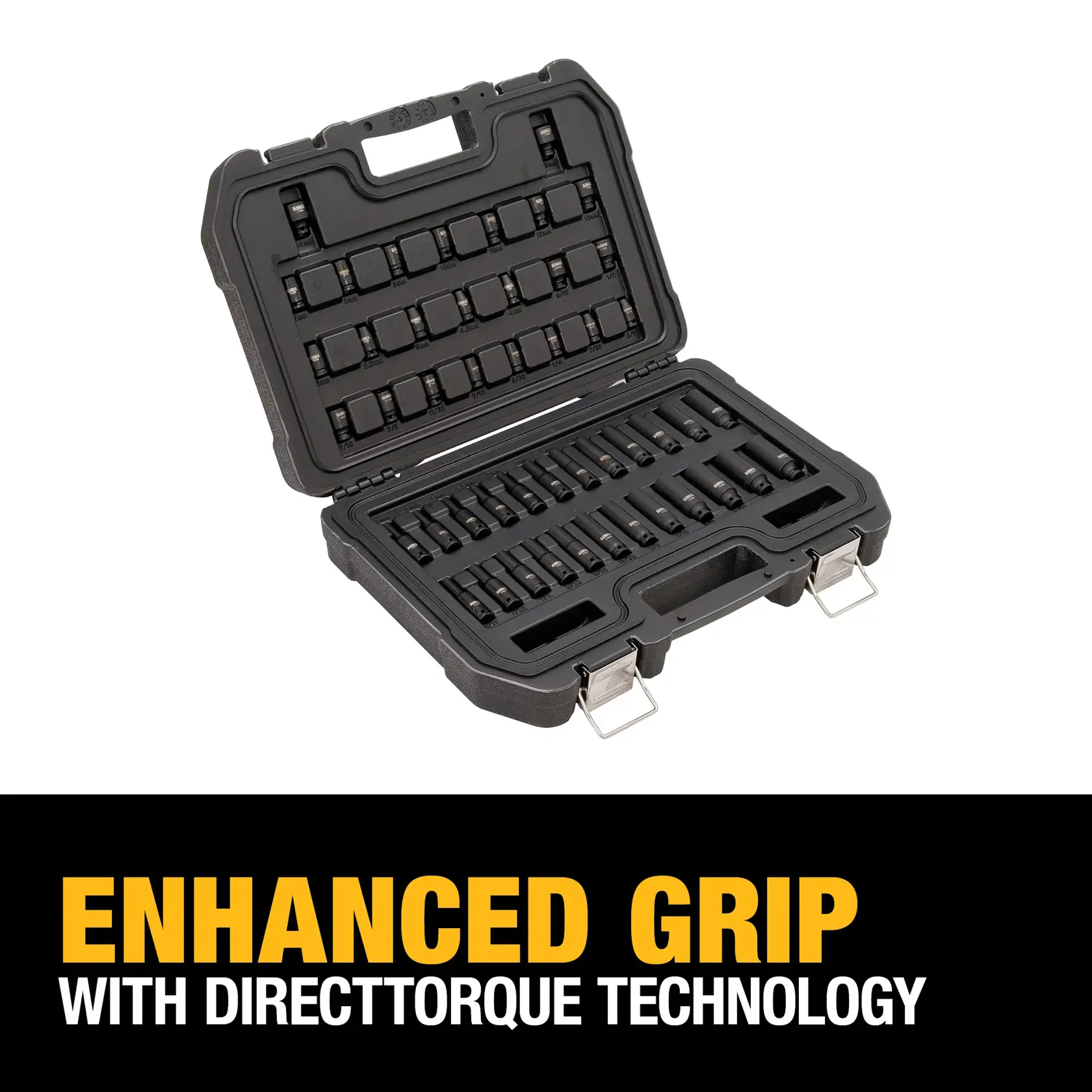 DEWALT® 1/4-in. Drive Combination Impact Socket Set 6 PT (48-pc.)