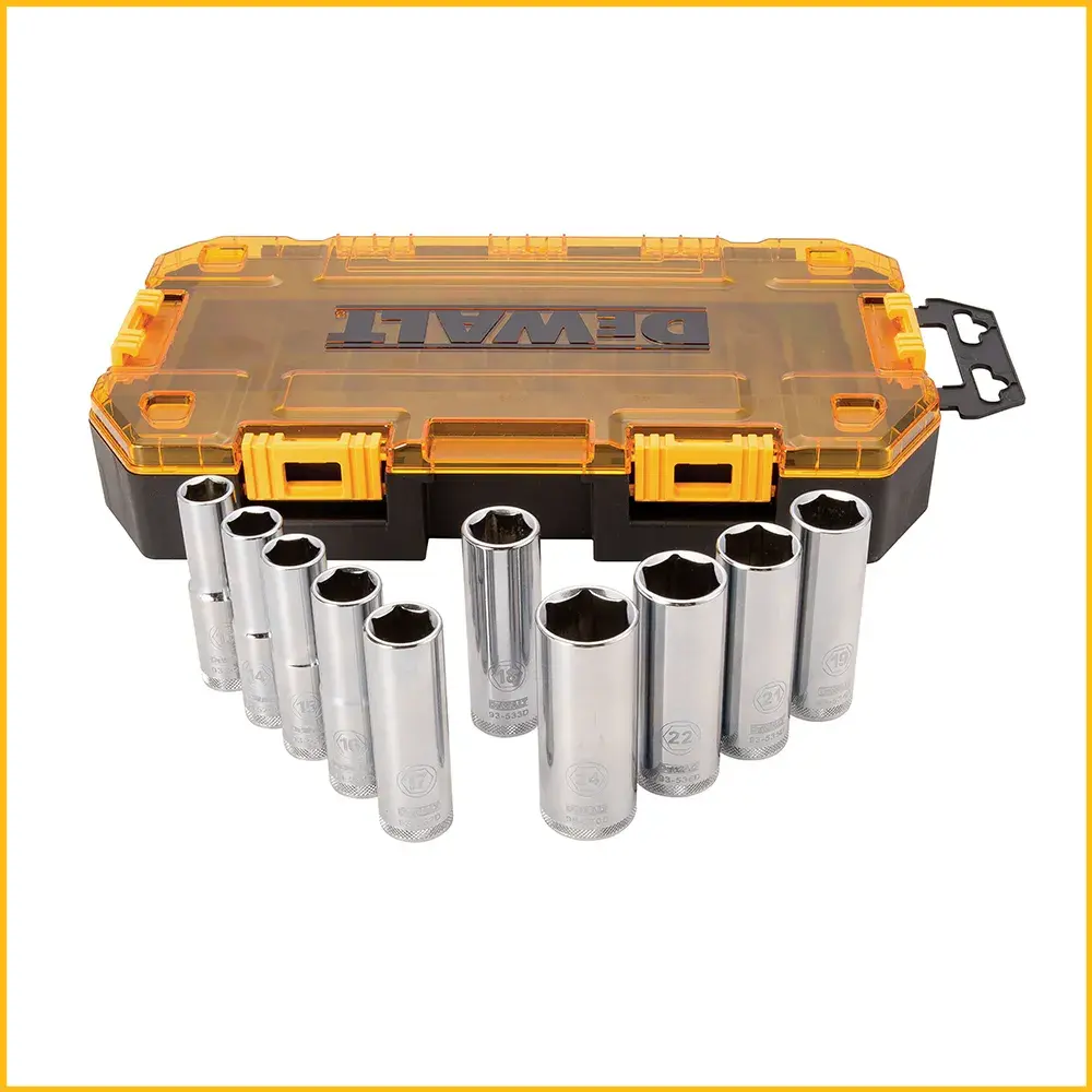 DEWALT® 10-pc. 1/2 in Drive Deep Metric Socket Set