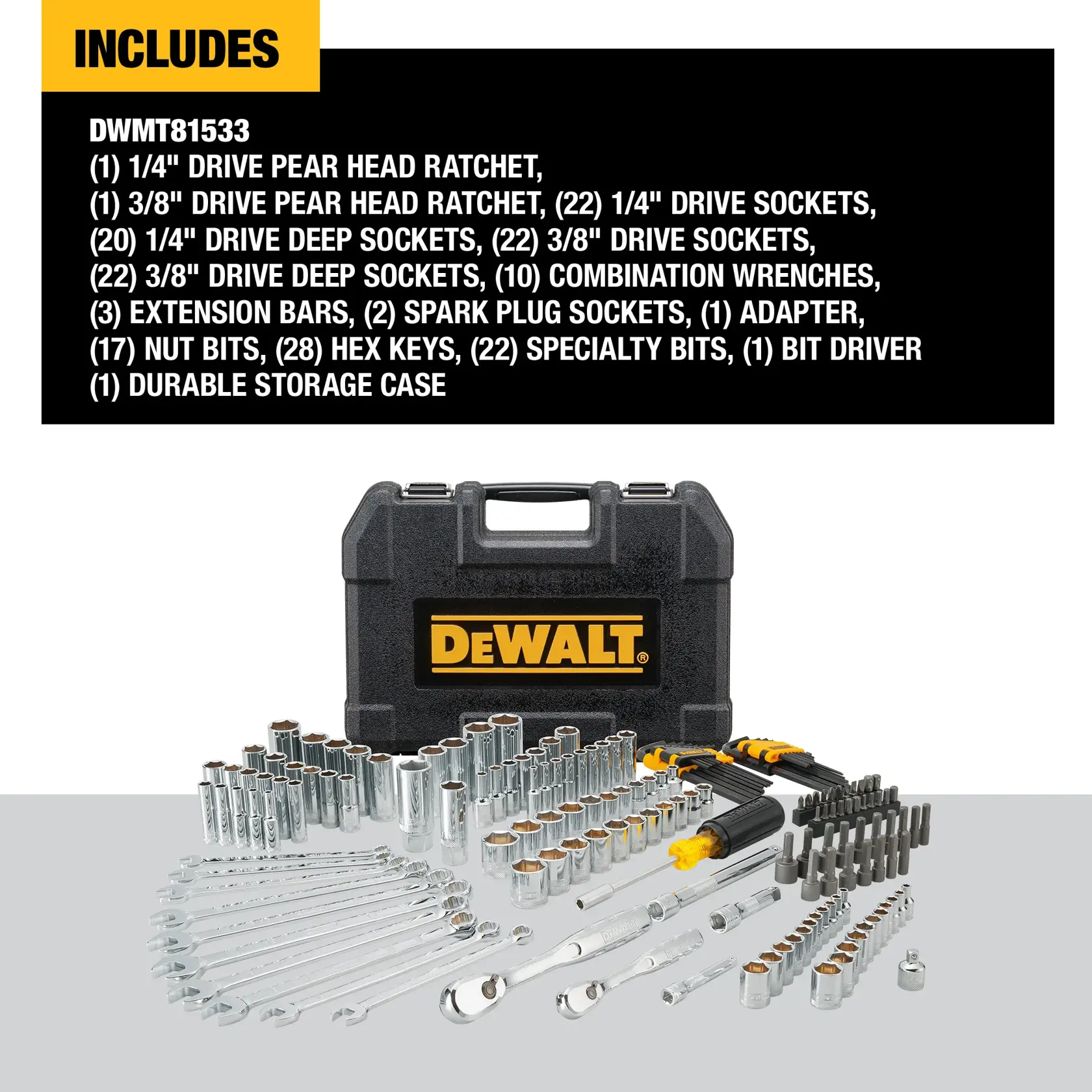 Image of product on white background detailing what the kit includes