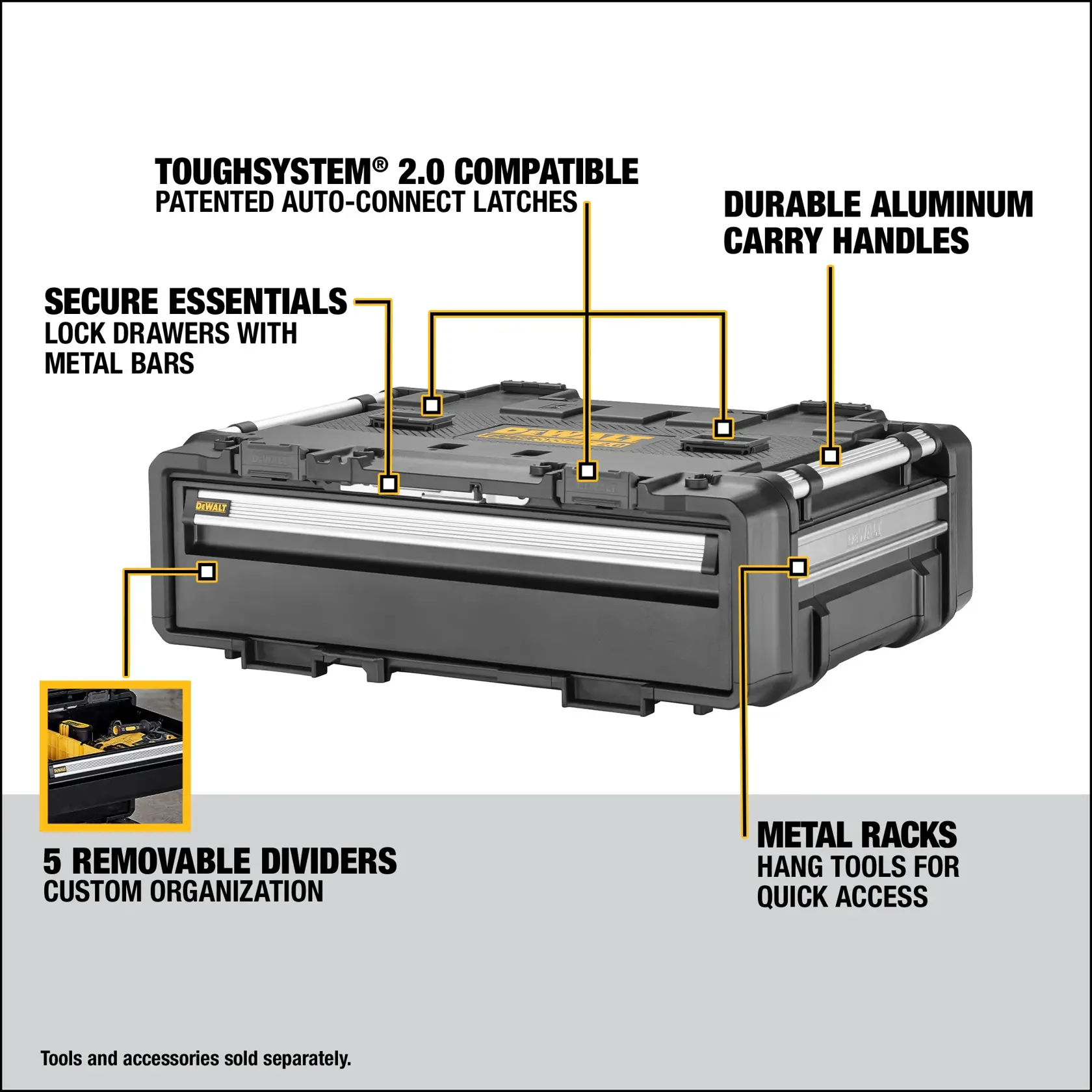 Carousel graphic of the walkaround of the TOUGHSYSTEM® 2.0 DXL™ 30 IN DEEP DRAWER