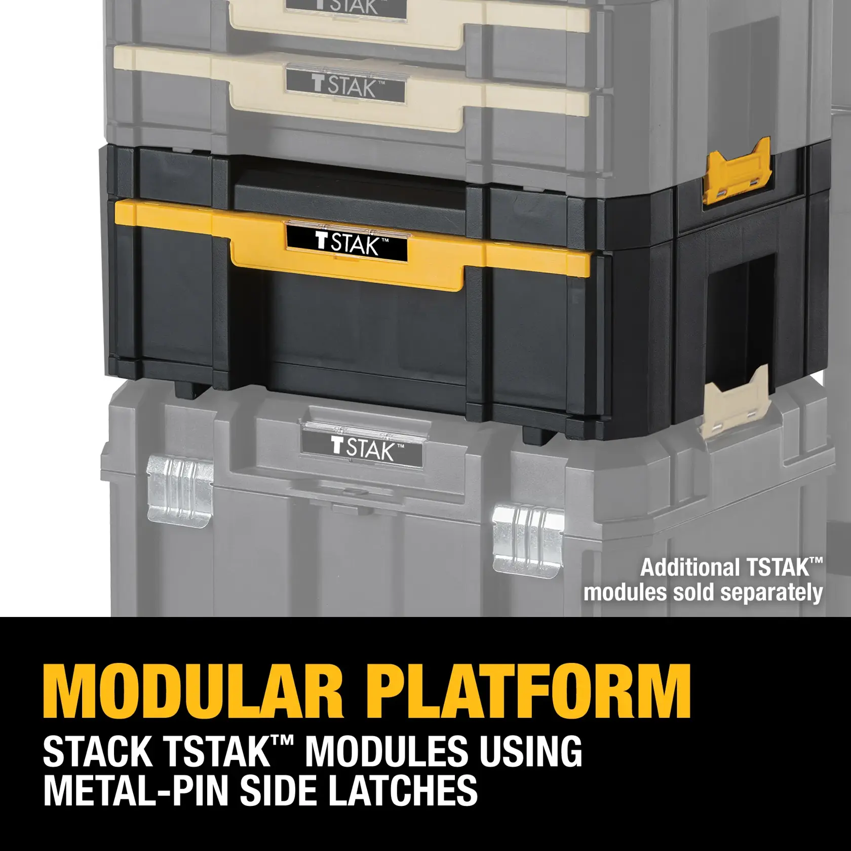 DeWalt DWST17803 TSTAK Single Deep Drawer F+B