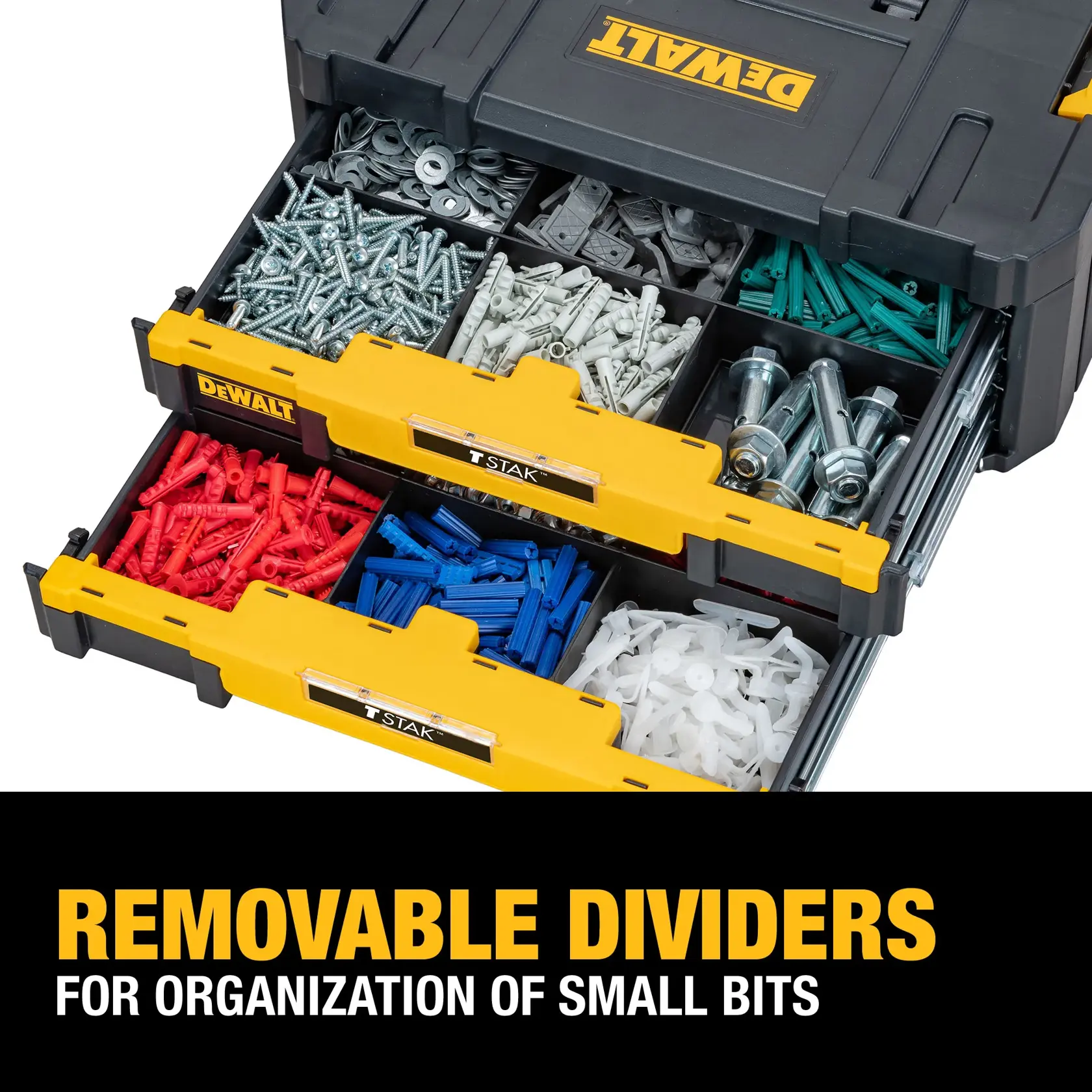 DeWalt DWST17804  TSTAK Double Shallow Drawers F+B