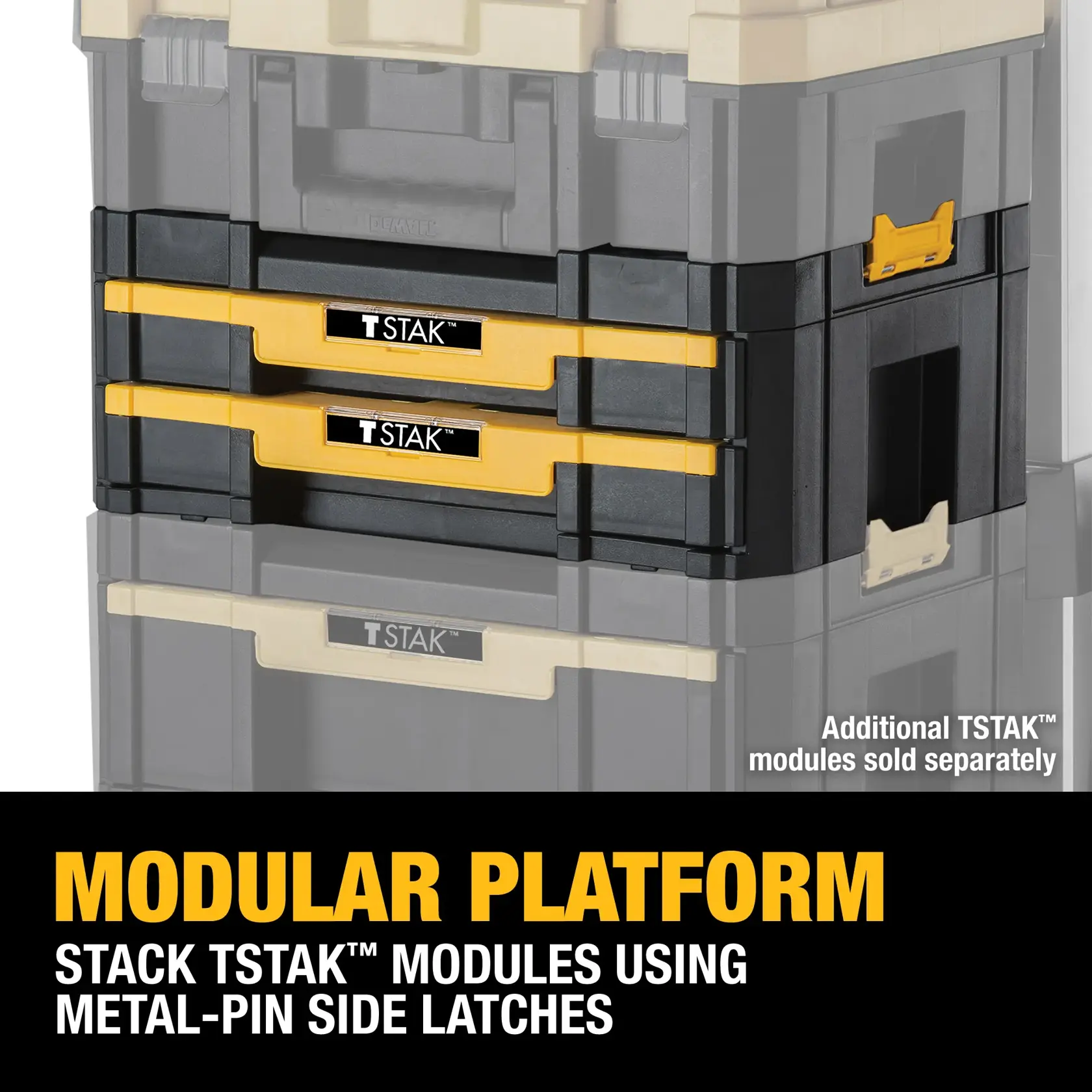 DeWalt DWST17804  TSTAK Double Shallow Drawers F+B