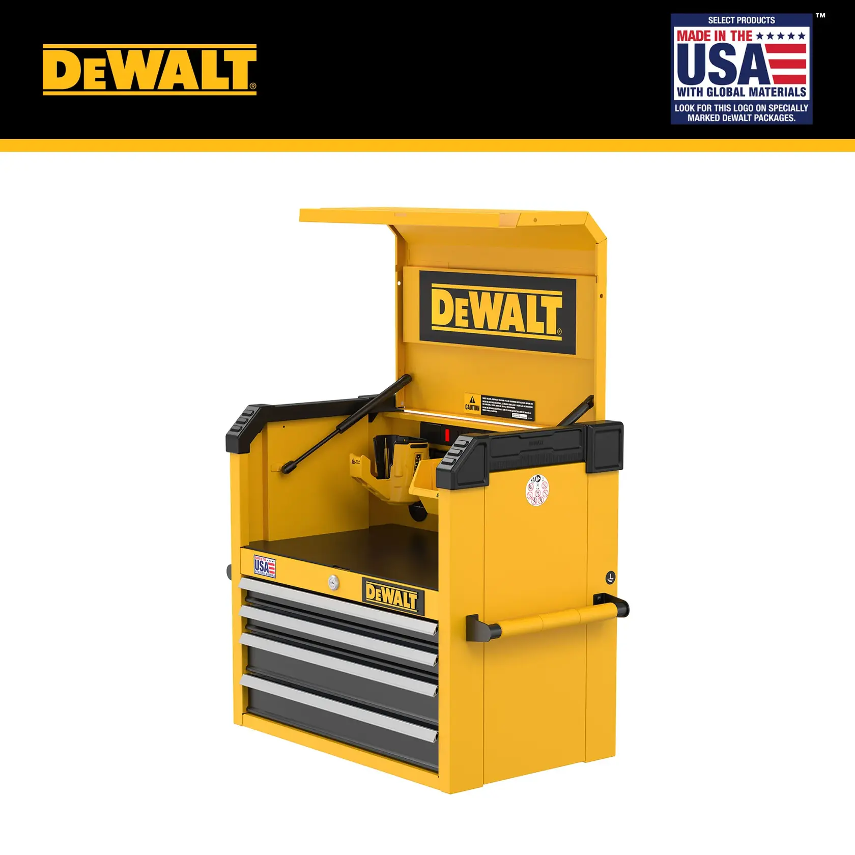 Graphic of the DEWALT 26“W 4-Drawer Tool Chest