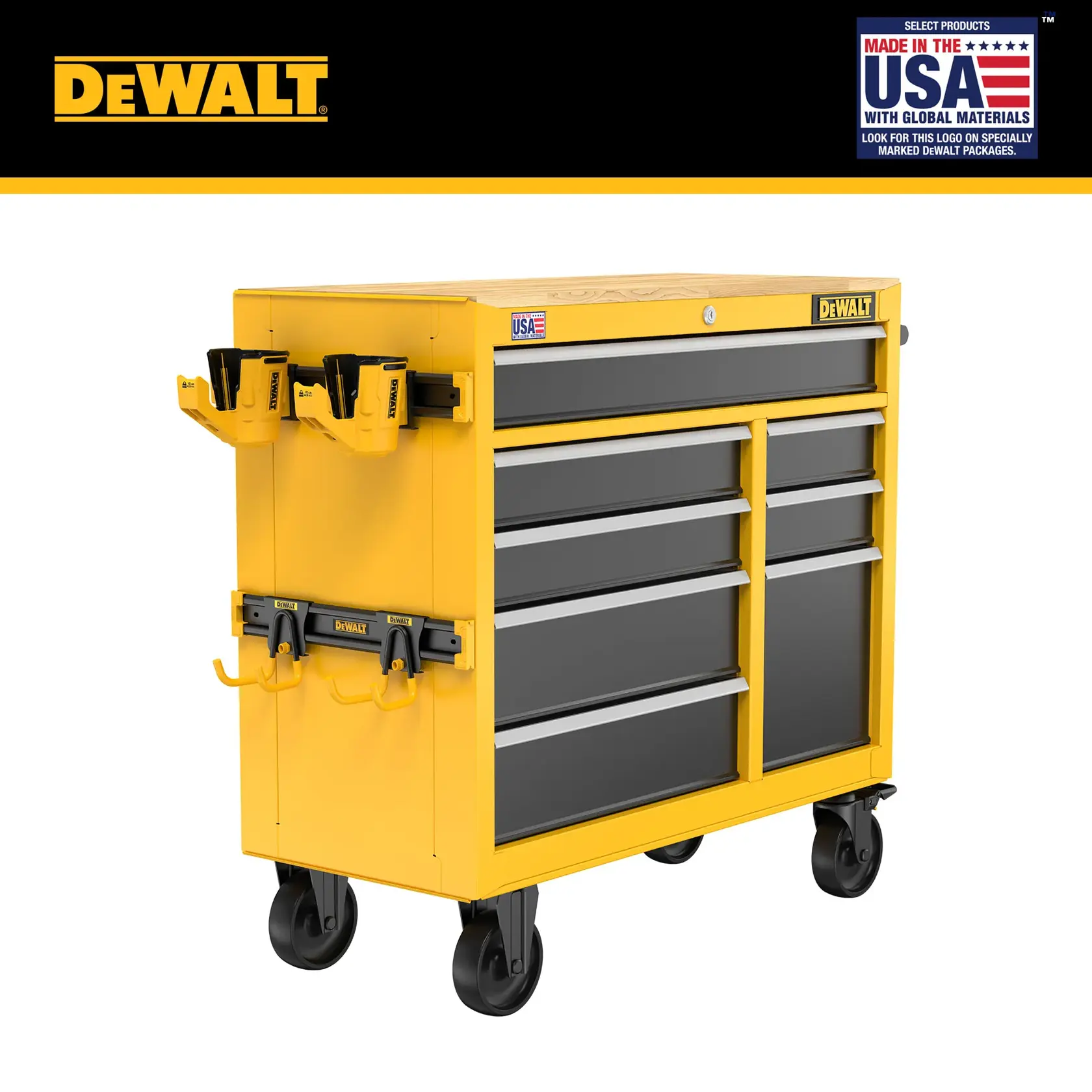 Graphic of the DEWALT 40“ Wide 8 Drawer Mobile Workstation