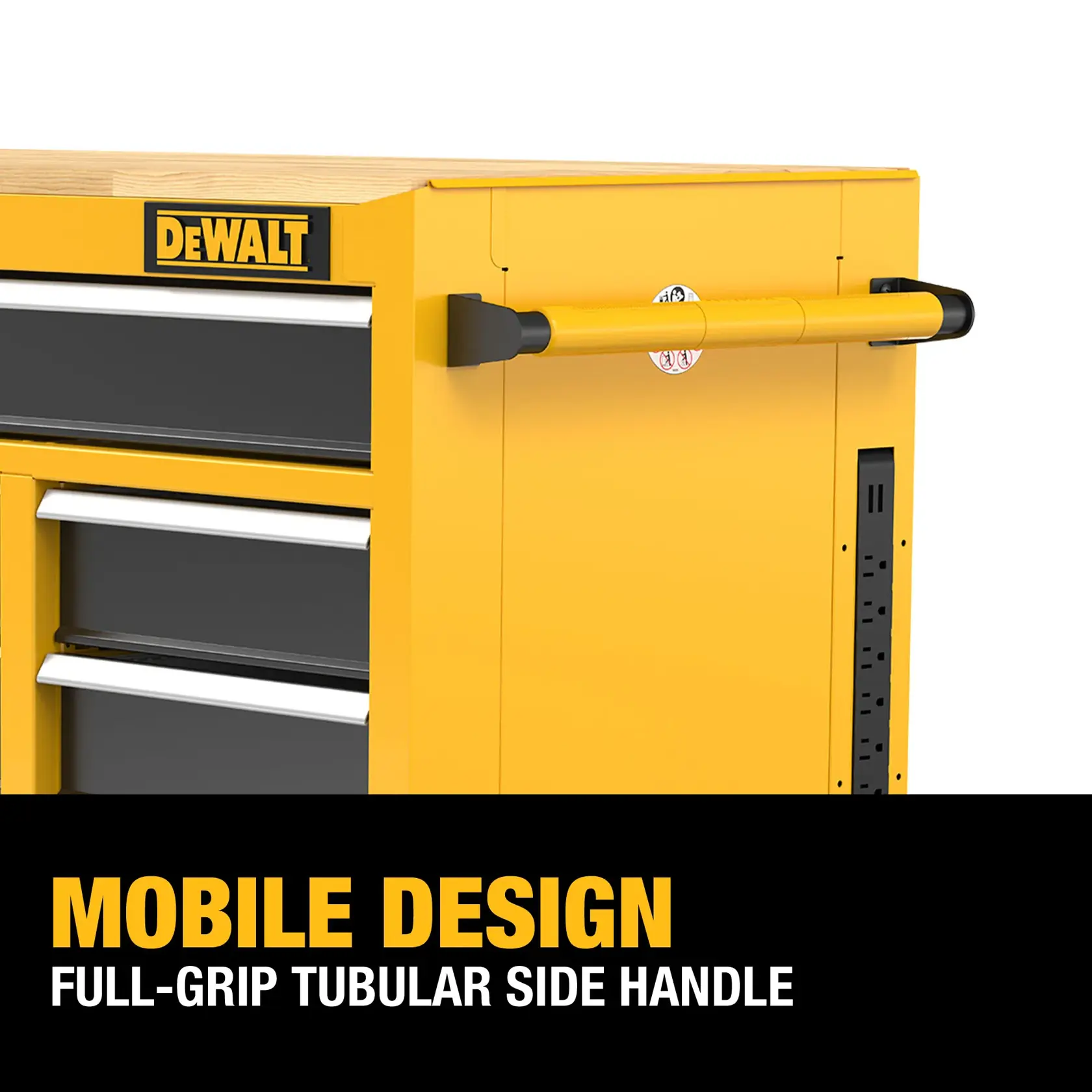 Graphic of the Mobile Design on the DEWALT 52“ Wide 8 Drawer Mobile Workstation