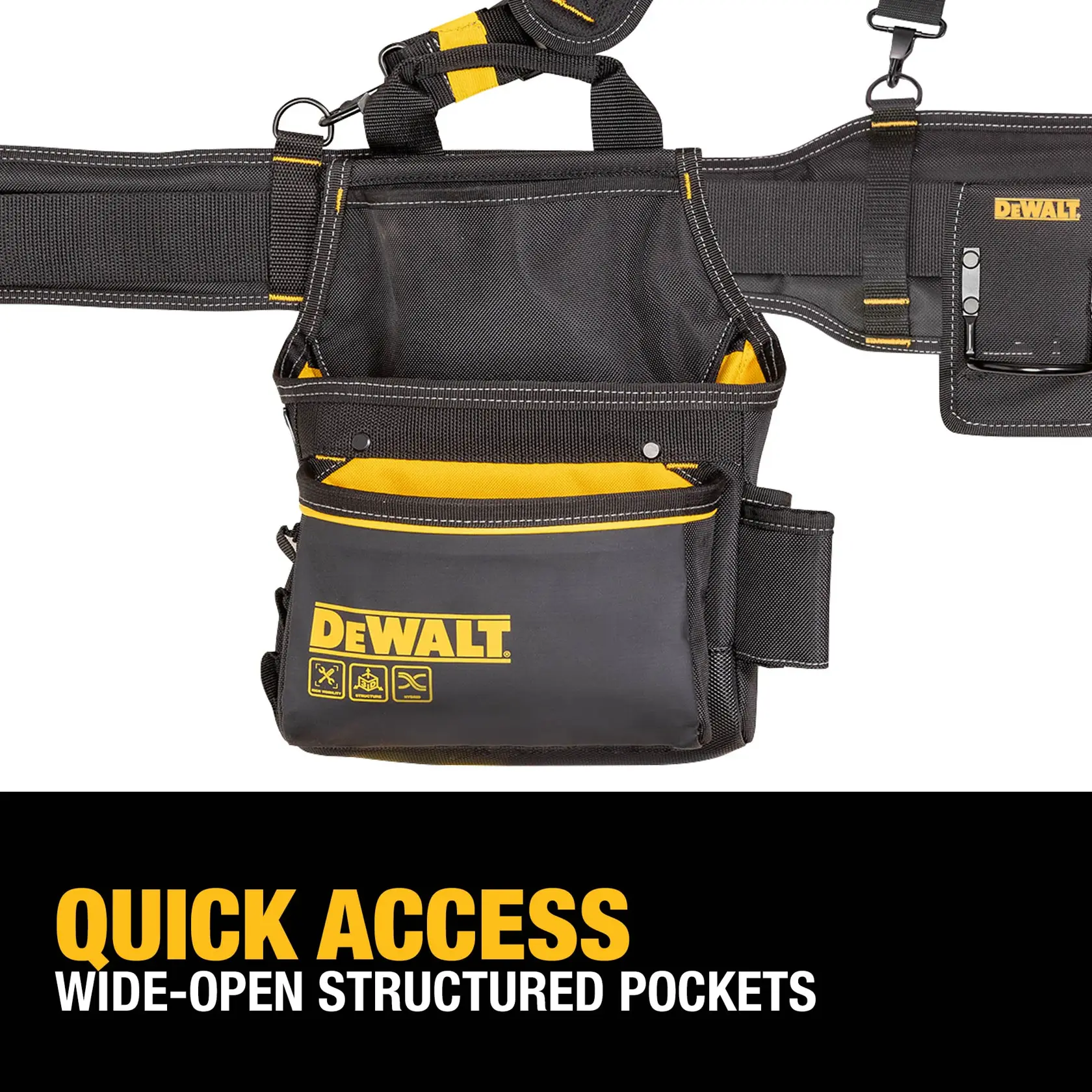 Quick Access - wide-open structured pockets graphic