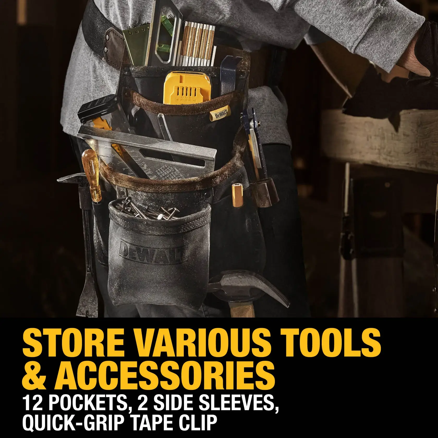 Store various tools & accessories graphic