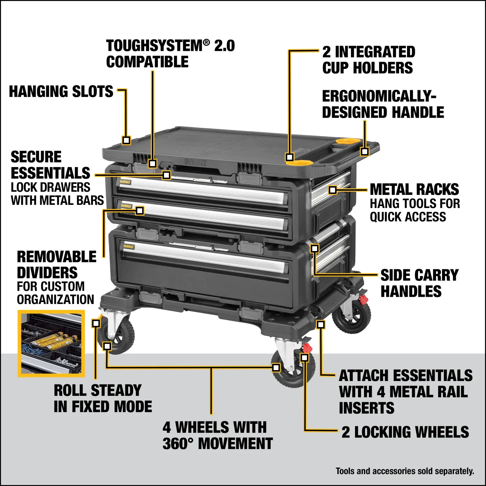 Carousel graphic of TOUGHSYSTEM® 2.0 DXL™ 4 IN 1 TOWER Walkaround