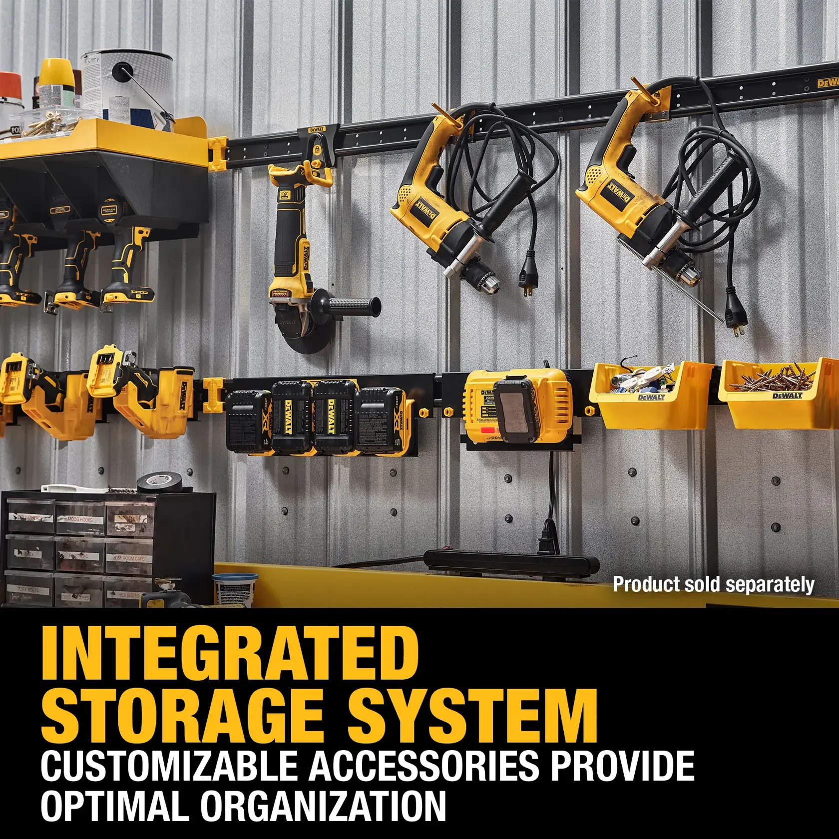 Graphic Showing the Storage Capacity of the 48in Metal Rail