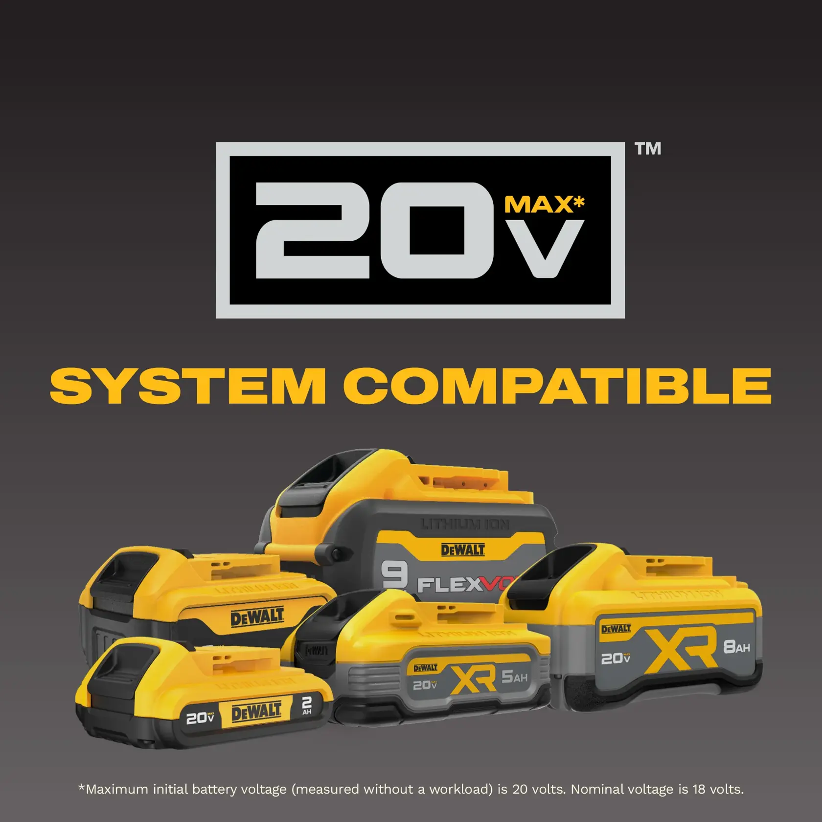 DEWALT� Outdoor 20V power tools family graphic