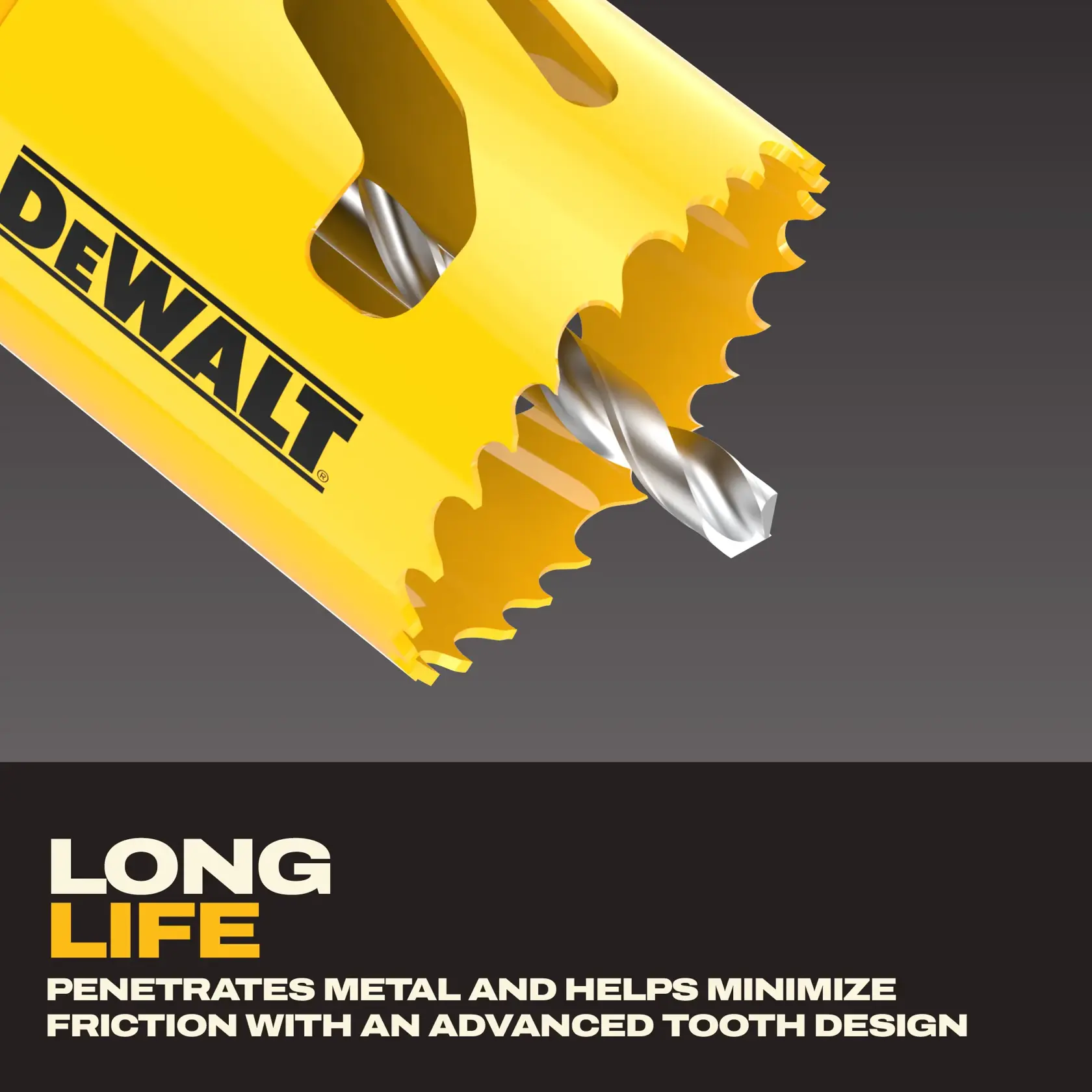 DEWALT hole saw for metal, SKUs DAH1414A, DAH1418A, DAH14A, DAH1134A, DAH1378A, DAH1118A, DAH1318A, DAH1338A, DAH1412A