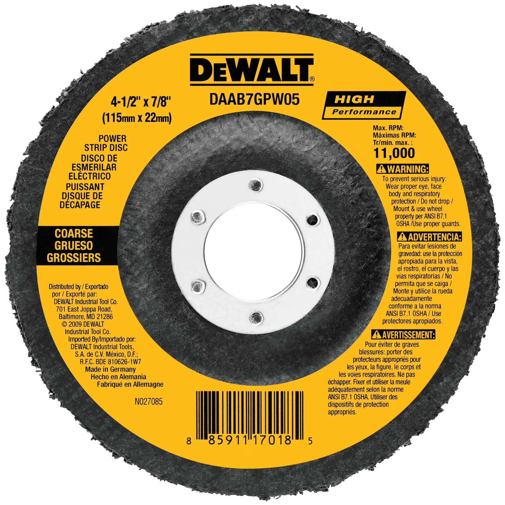 DEWALT® 4-1/2-in. (115mm) Power Wheel Flap Disc