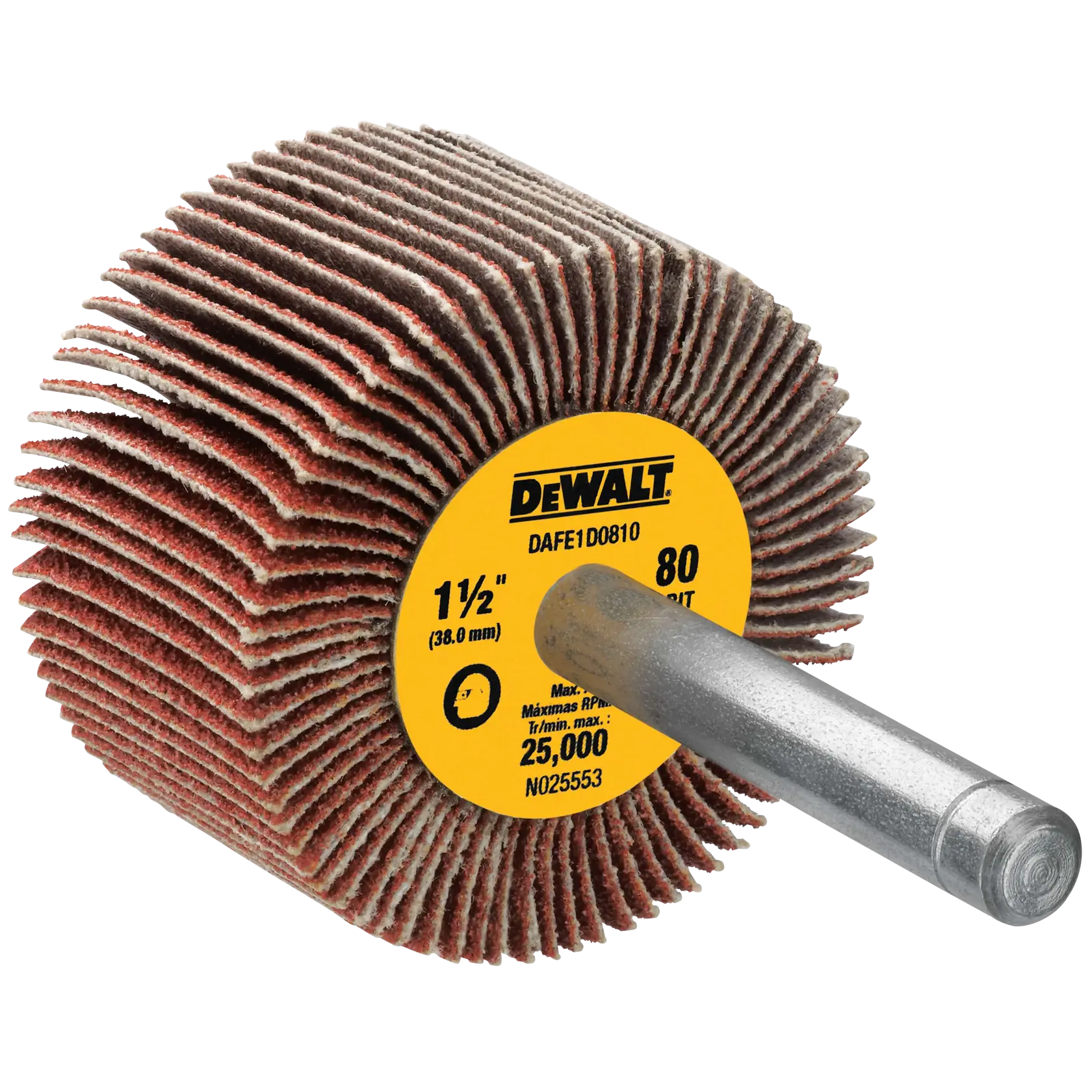 DEWALT® HP™ 1-1/2-in. x 1-in. x 1/4-in. 80G Flap Wheel