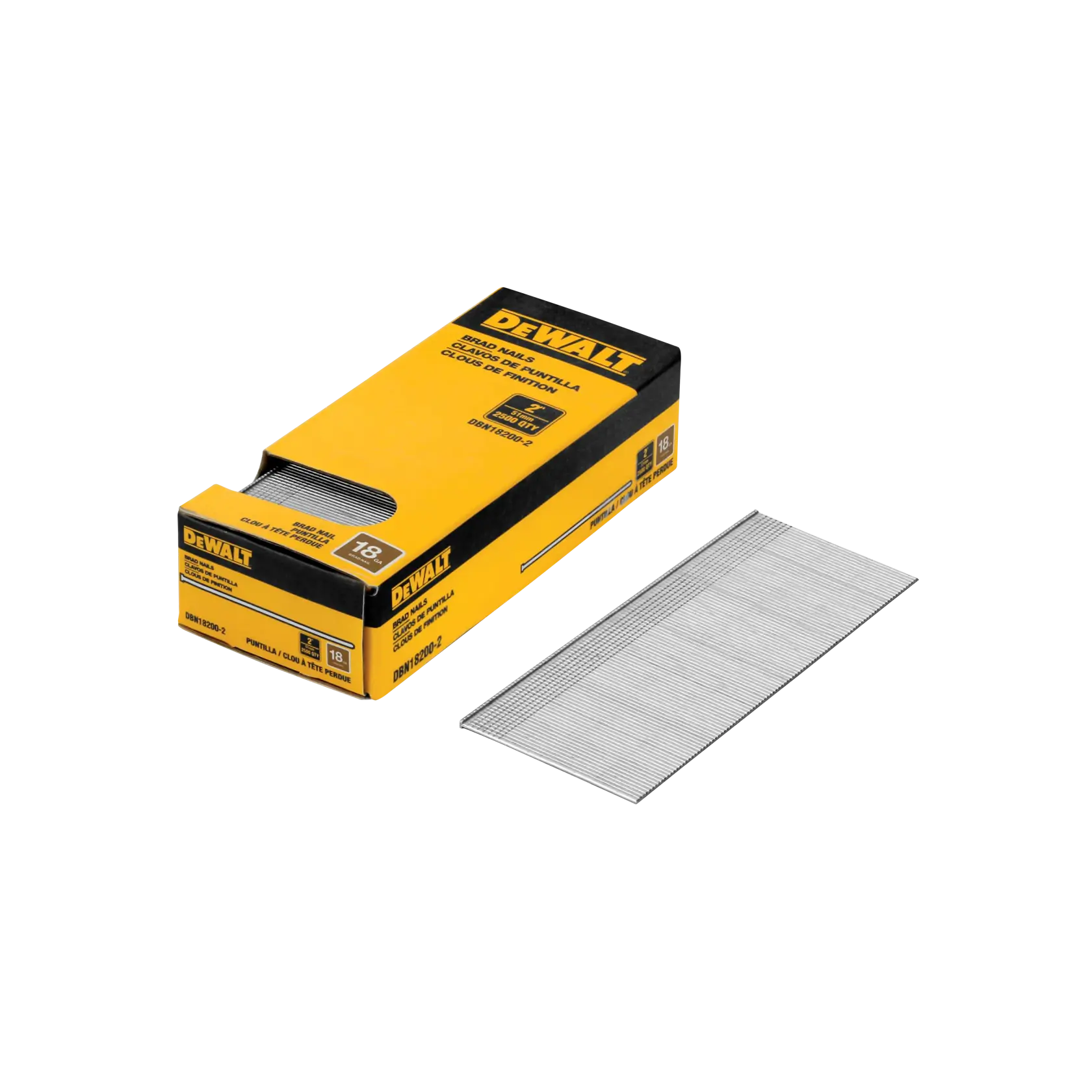 2 inch BRAD NAILS in packaging.