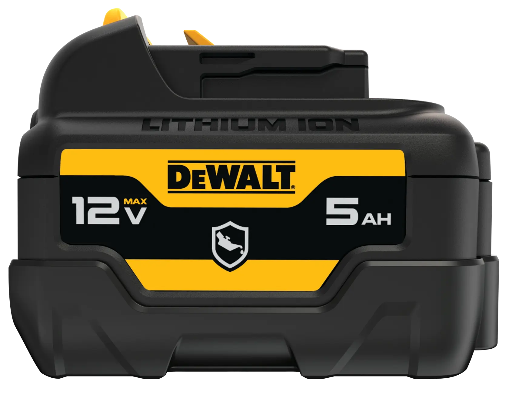 Side view of 12 Volt Oil-Resistant 5.0 AMP hours Battery