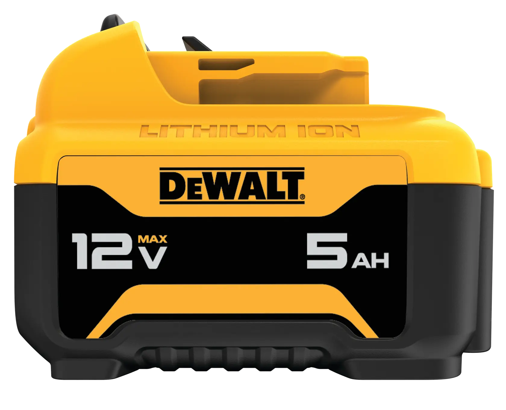 Side View of 12 Volt 5 AMP hours Lithium-Ion Battery