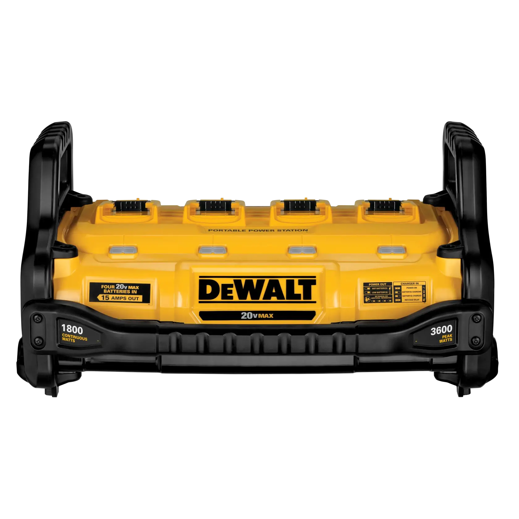 Front view of 1800 Watt Portable Power Station and Battery Charger