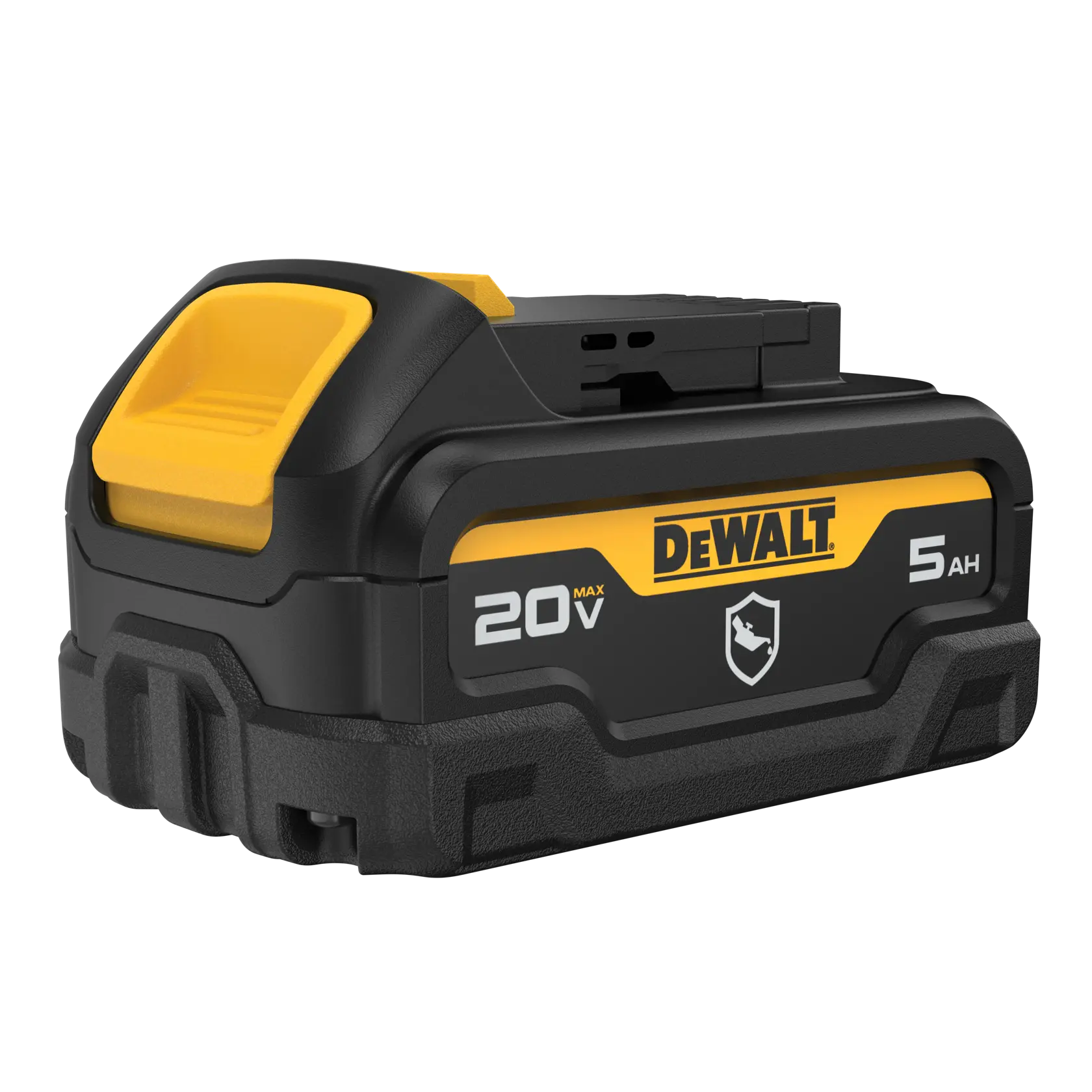 DCB205 oil resistant battery angled front view 