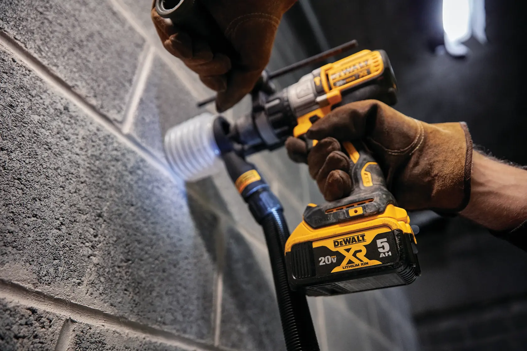 20 Volt 5 AMP hours Battery powering a drill