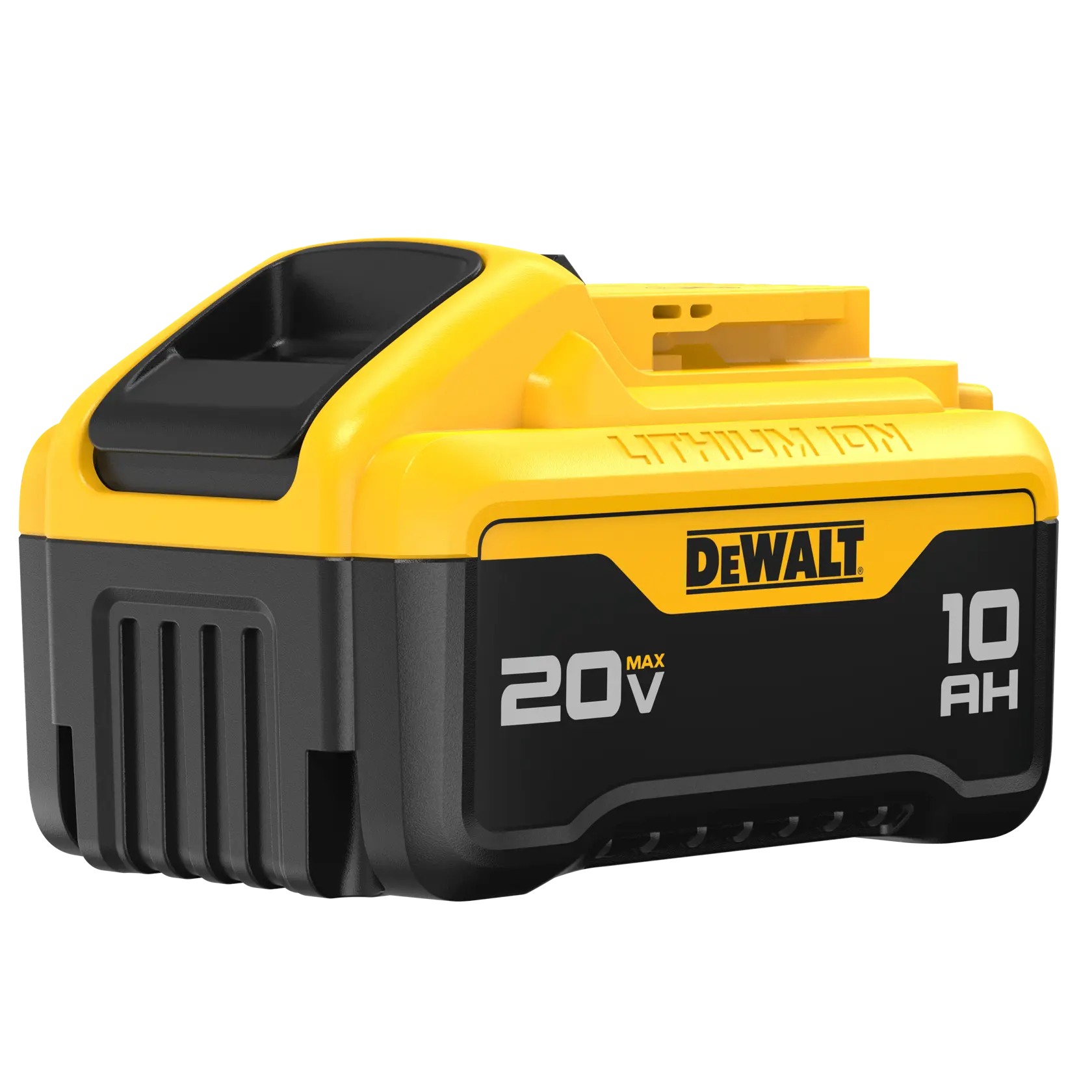 DCB210 battery angled front view 