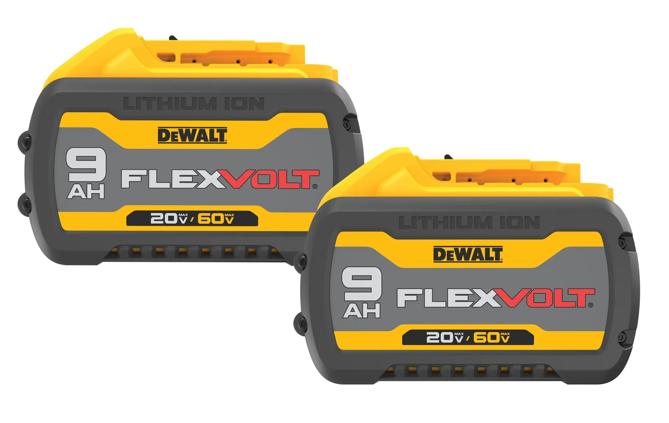 Two 20 Volt to 60 Volt 9 AMP hours Batteries