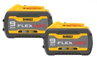 Two 20 Volt to 60 Volt 9 AMP hours Batteries