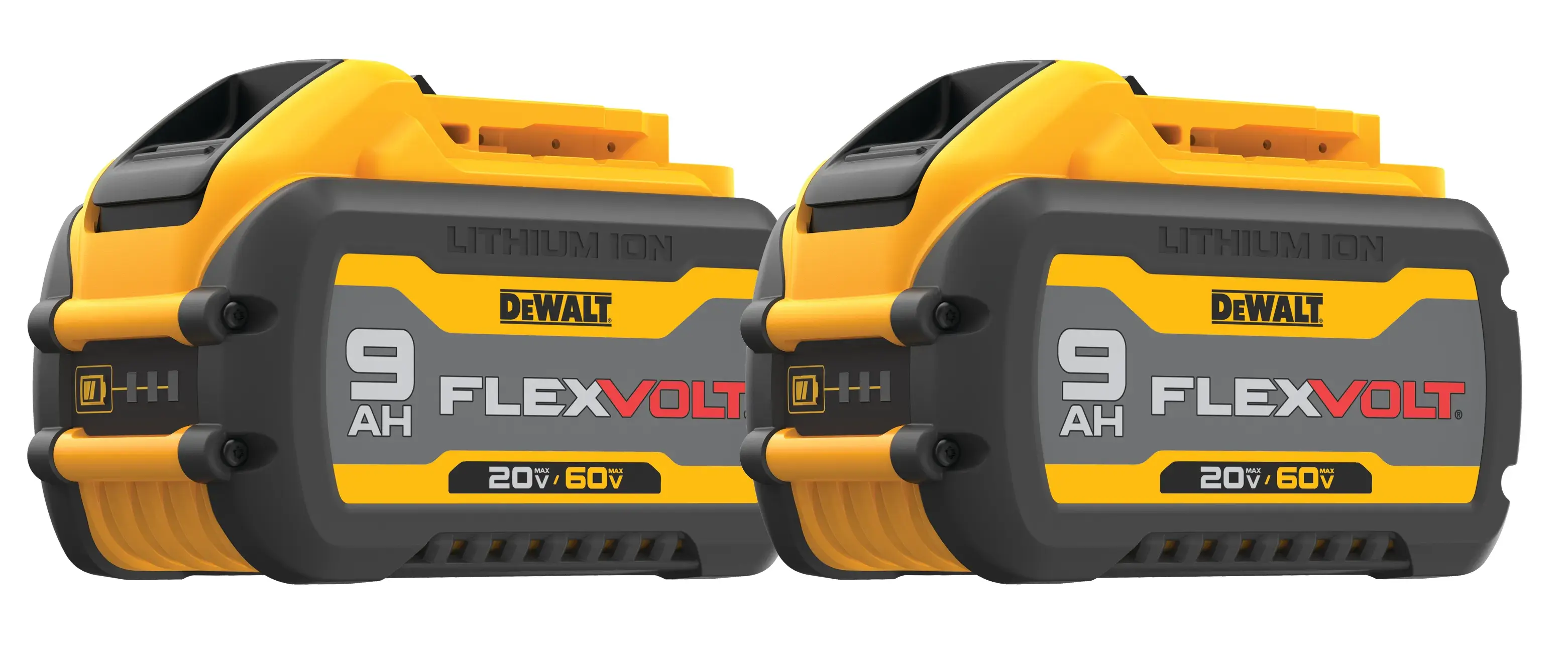 Profile of Two 20 Volt to 60 Volt 9 AMP hours Batteries