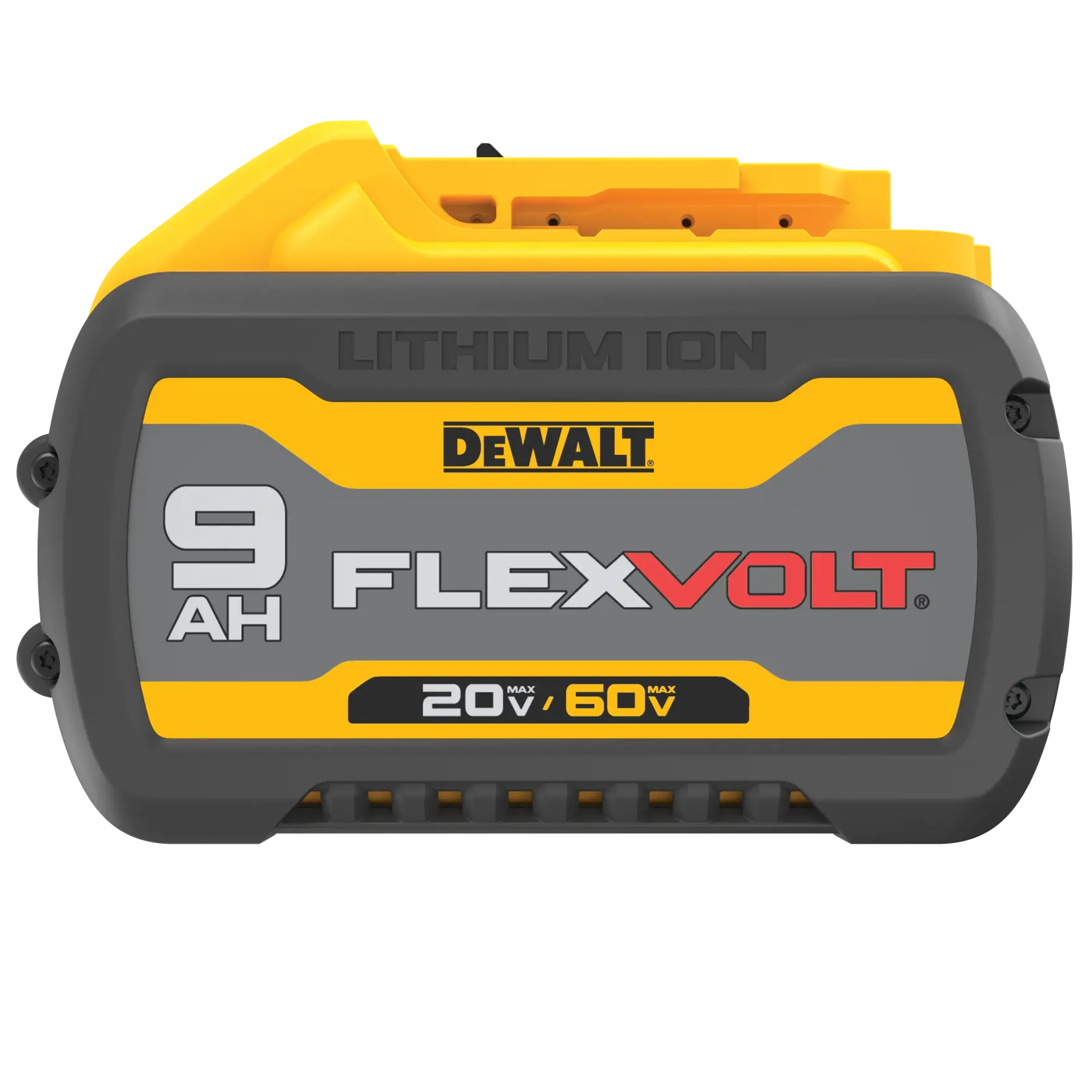Front view of 20 Volt to 60 Volt 9 AMP hours Battery