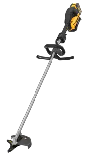 Bush cutter angled view front facing with battery with D-ring feature