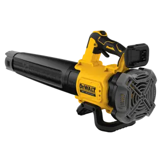 Profile of Lithium Ion XR® brushless, handheld blower with battery socket at its rear. 
