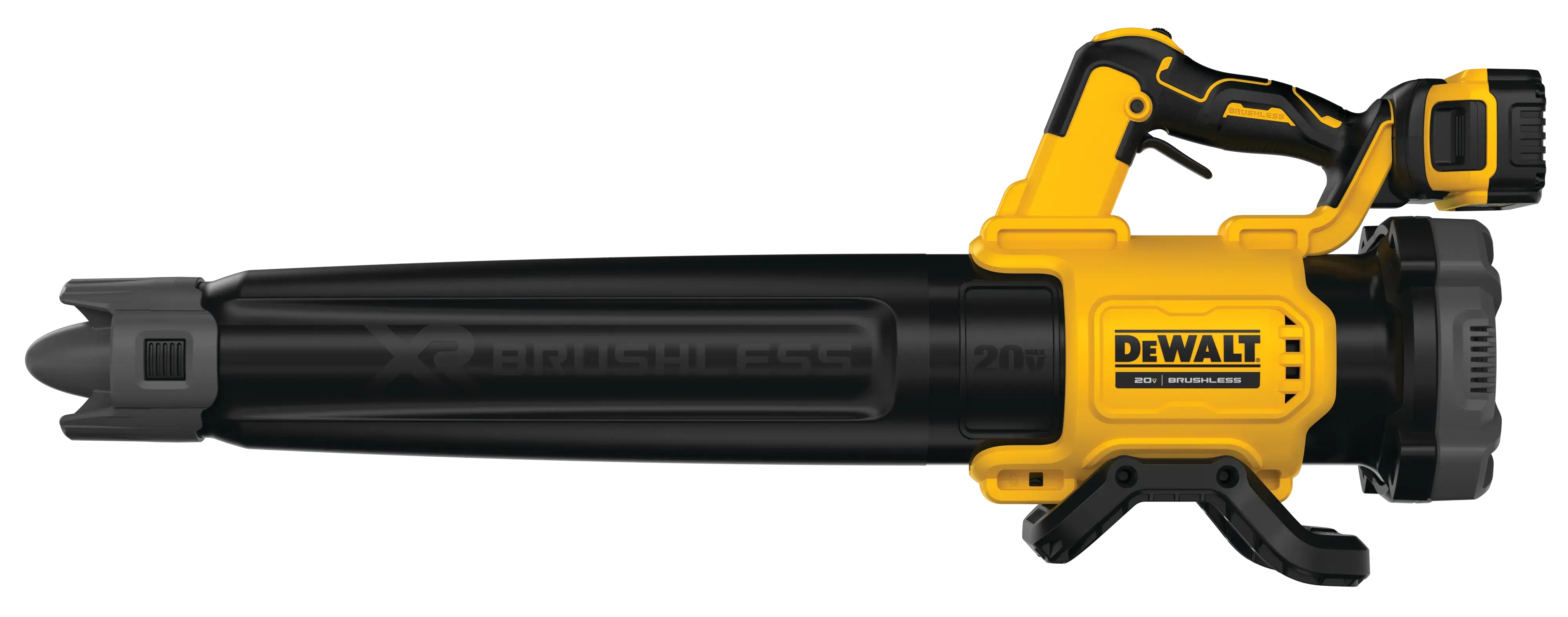 Profile of XR® Brushless, handheld blower with concentrator nozzle