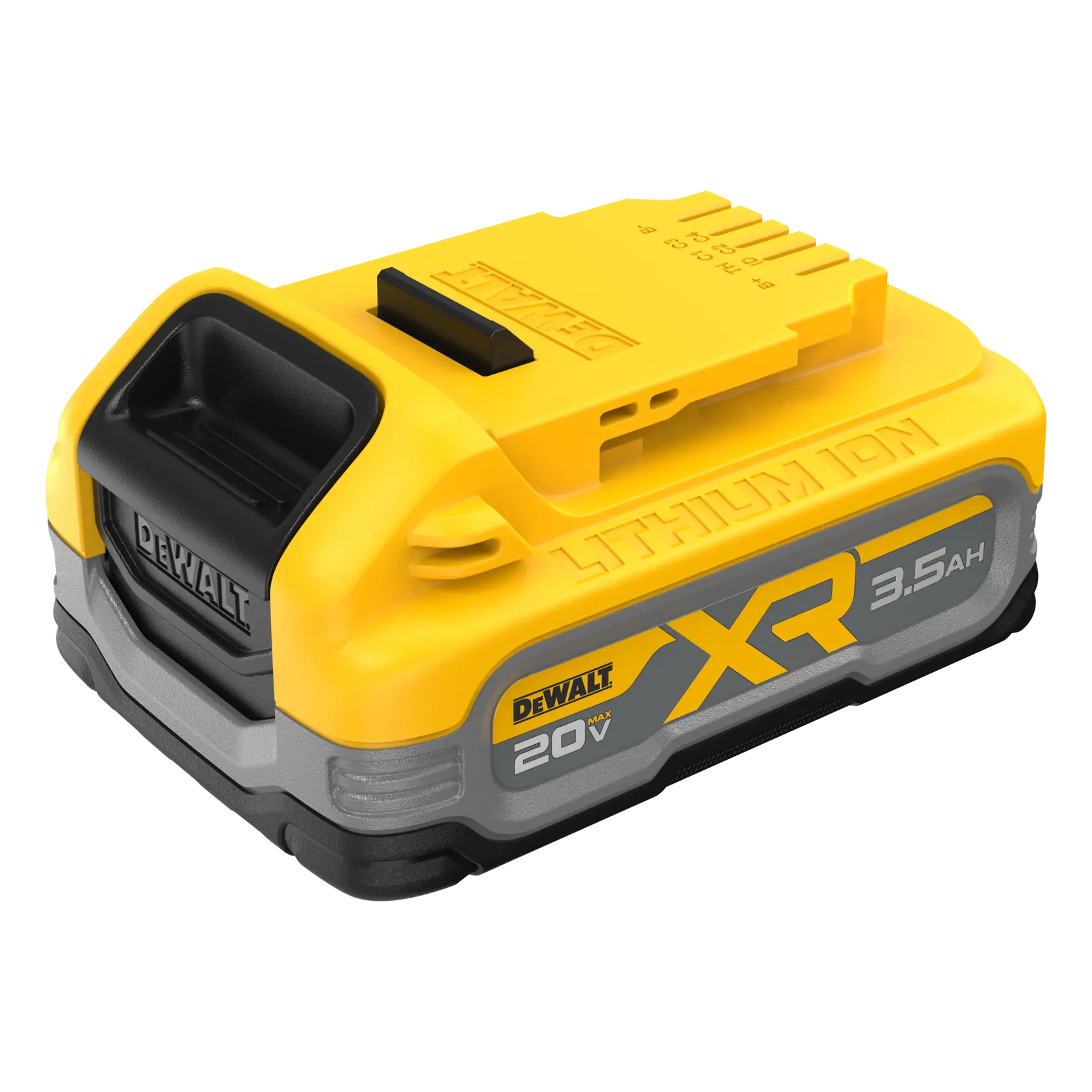 DCBP320 XR POWERSTACK™ 3.5 Ah Battery  top angled view 