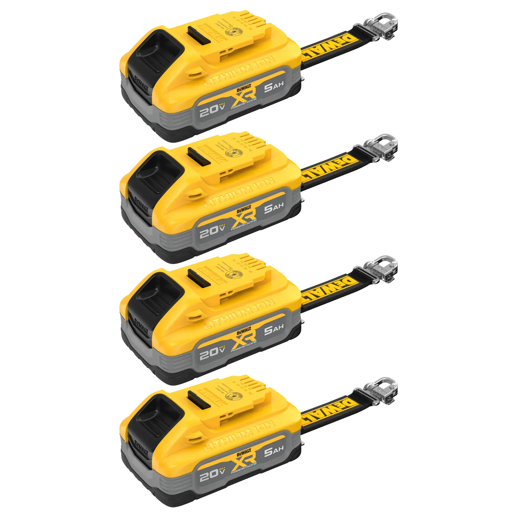 DEWALT® 20V MAX* XR® 5Ah Lanyard Ready Battery (4 Pk) thumbnail 4