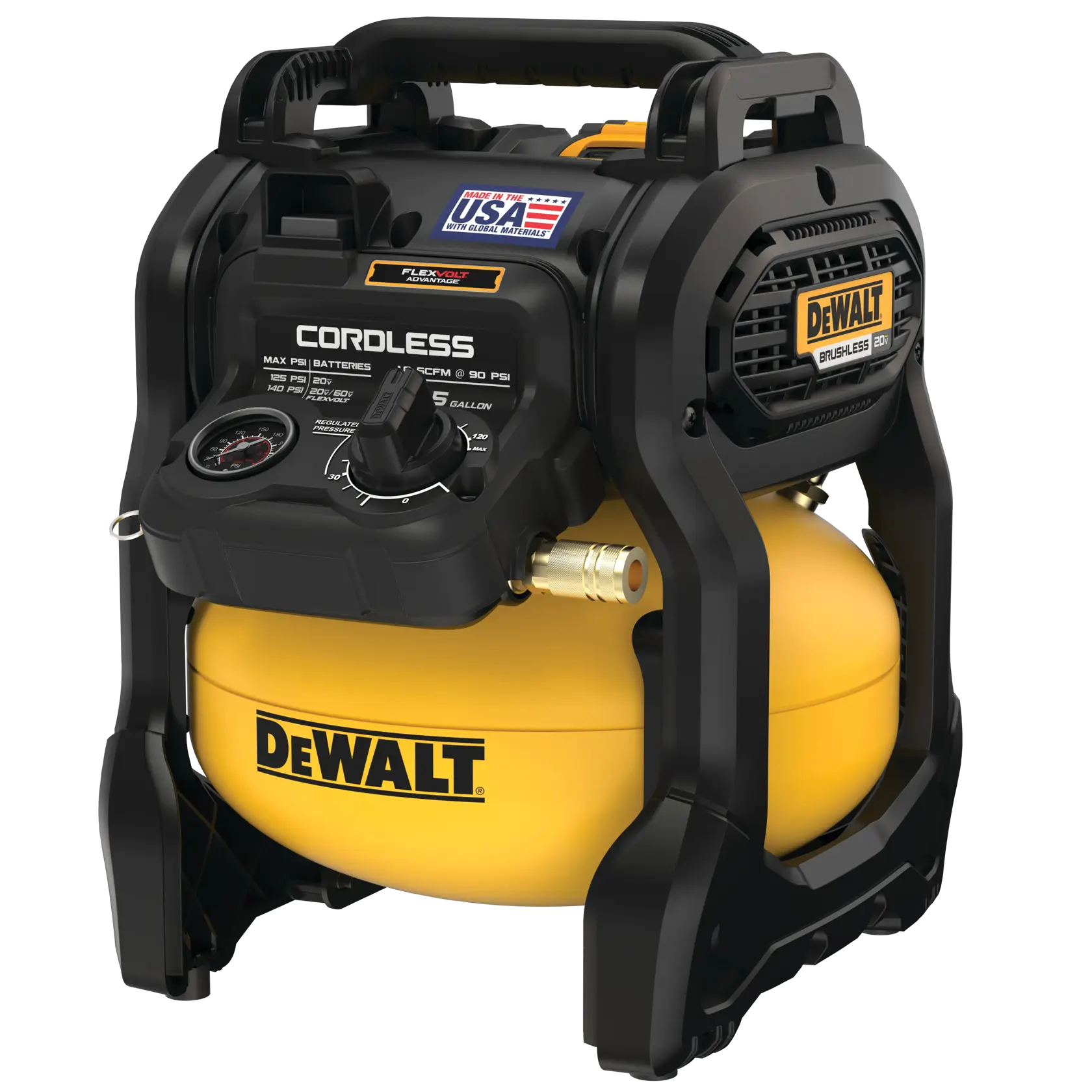 DEWALT 20V MAX* 2-1/2 Gal. Brushless Cordless Air Compressor Kit