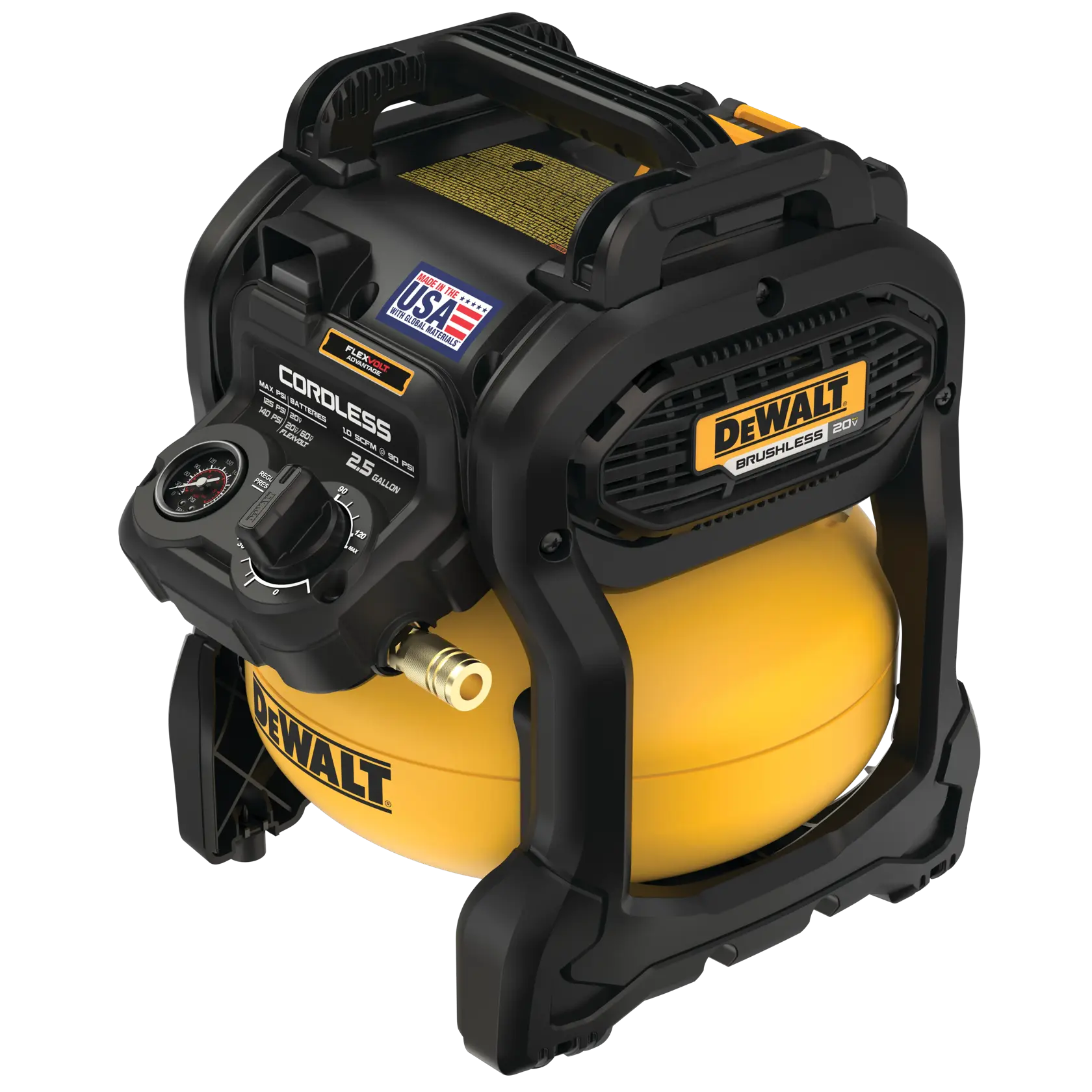 DEWALT 20V MAX* 2-1/2 Gal. Brushless Cordless Air Compressor Kit thumbnail 3