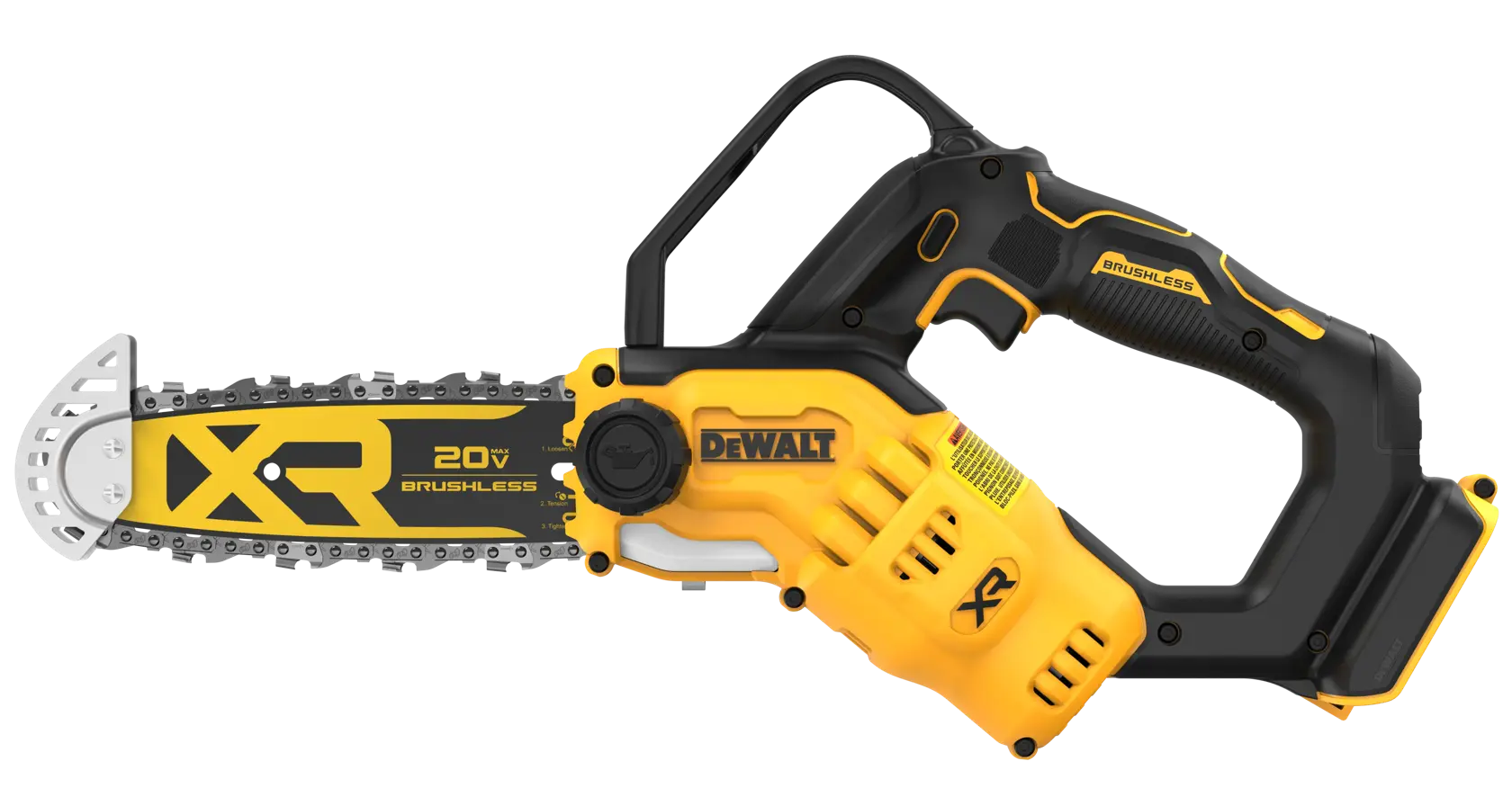 Pruning Chainsaw  on white background in standard view