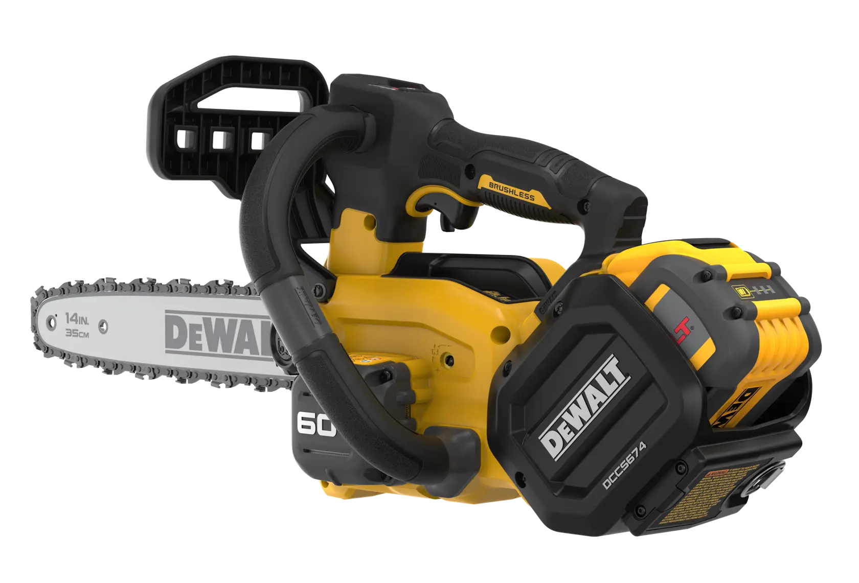 DEWALT® 60V MAX* 14-in. Brushless Cordless Top Handle Chainsaw Kit thumbnail 5