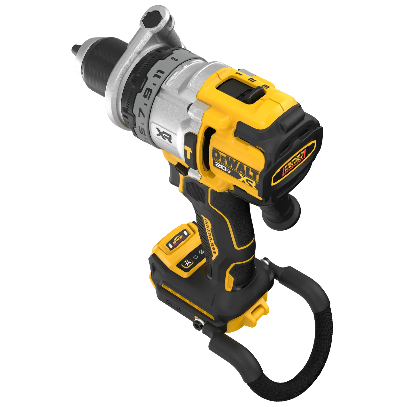 DEWALT® 20V MAX* XR® Brushless Cordless 1/2-in. 3-Speed Hammer Drill With LANYARD READY™ Attachment Point (Tool Only) thumbnail 6